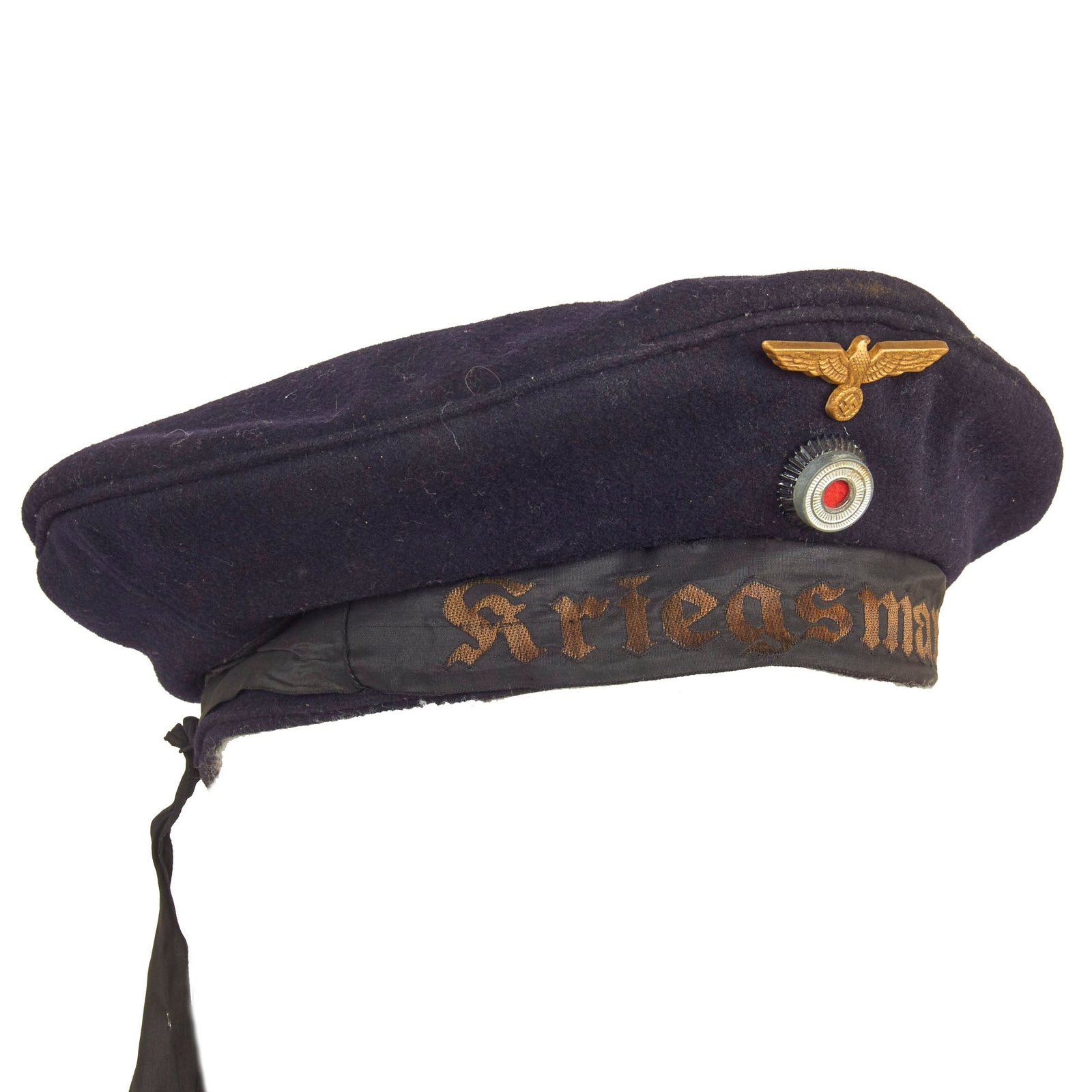 Buy Original German WWII Naval Kriegsmarine Tellermütze "Donald Duck" Cap by J.P. Mol of Breda, Holland - Size 56 | Original Firearms Antique For Sale