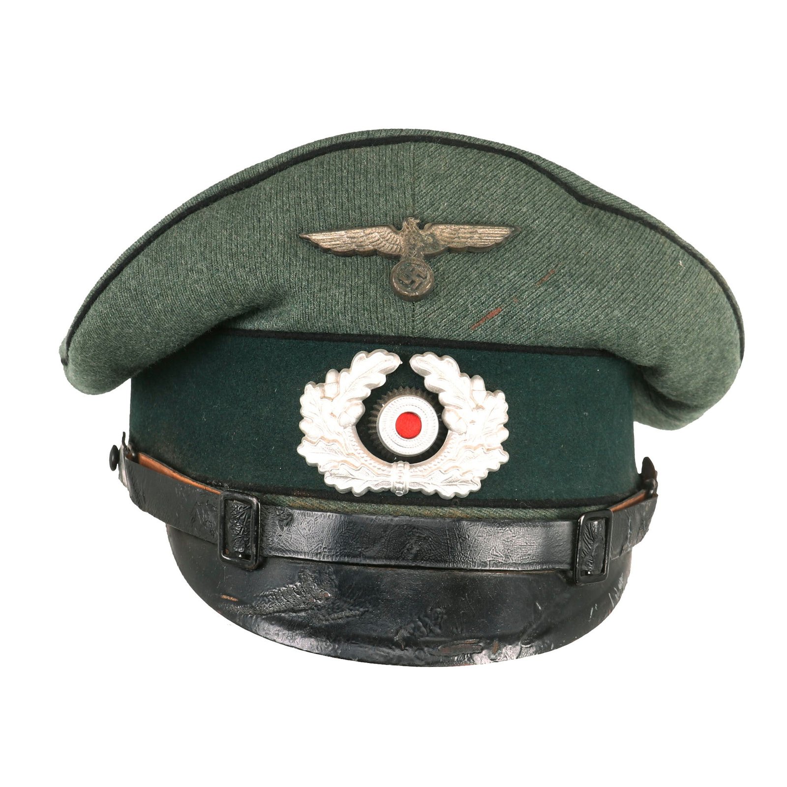 Buy Original German WWII 1938 Dated Heer Pioneer EM/NCO Schirmmütze Visor Crush Cap by Clemens Wagner - Size 60 ½ | Original Firearms Antique For Sale