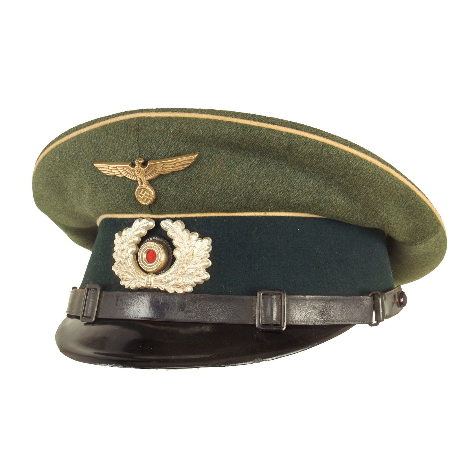 Buy Original German WWII 1936 Dated Regt. Marked Army Heer Infantry EM/NCO Schirmmütze Visor Cap by Karl Isken - Size 59 ½ | Original Firearms Antique For Sale