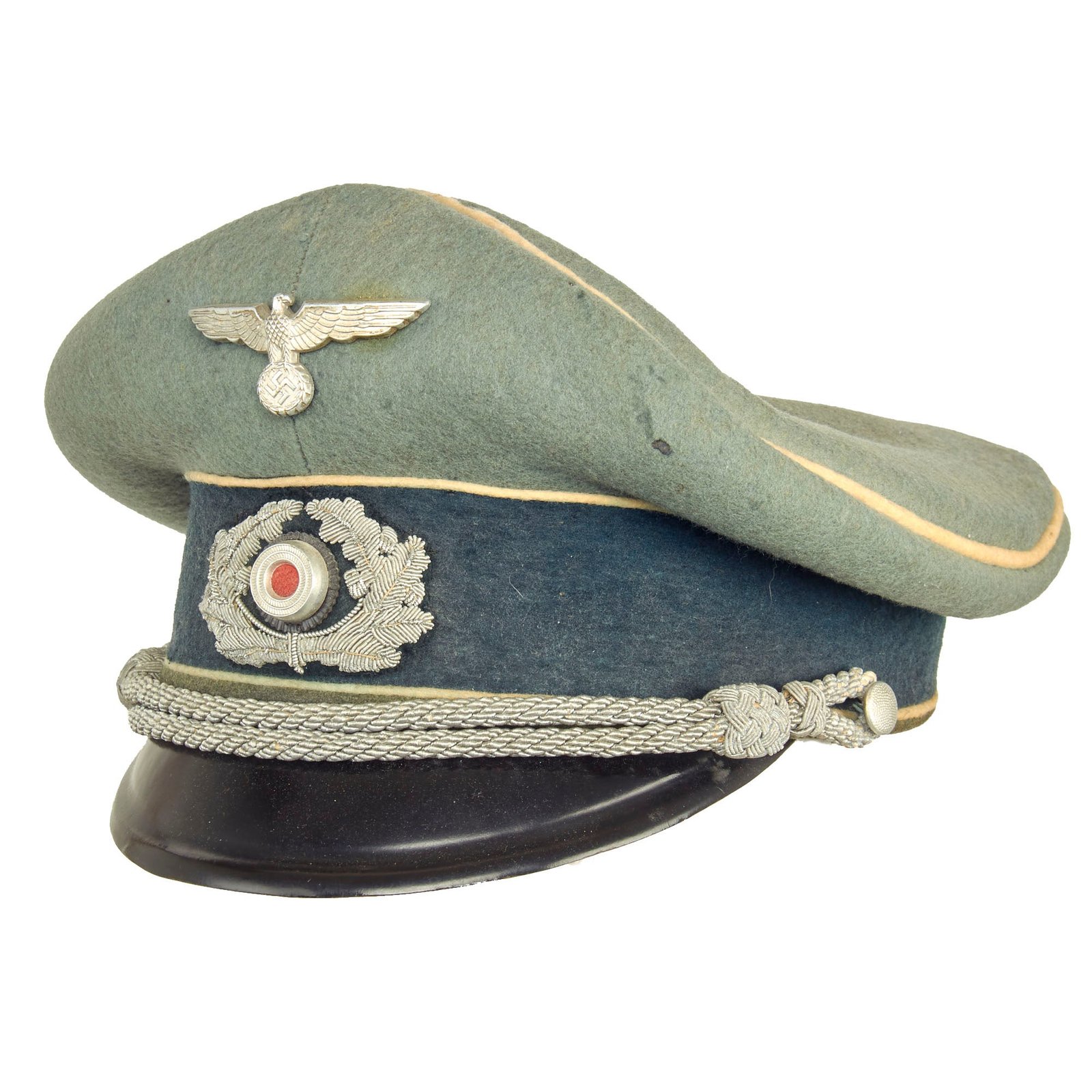Buy Original German WWII Army Heer Infantry Officer Schirmmütze Visor Crush Cap | Original Firearms Antique For Sale
