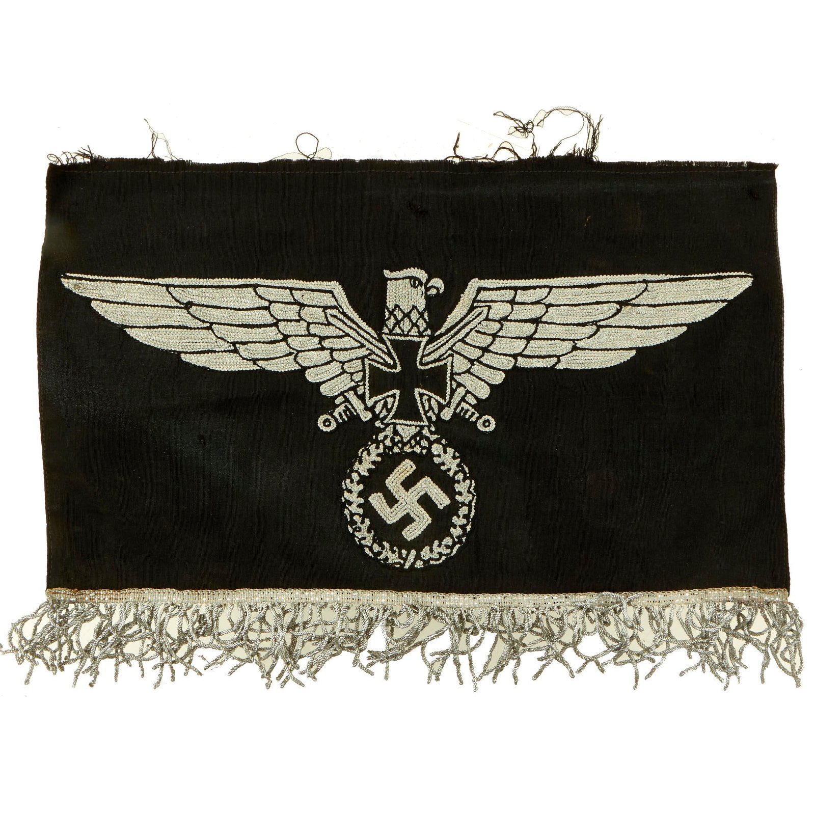 Buy Original German WWII National Socialist State Veteran's Association Funeral Flag Pillow Cutoff Section - NSRKB | Original Firearms Antique For Sale