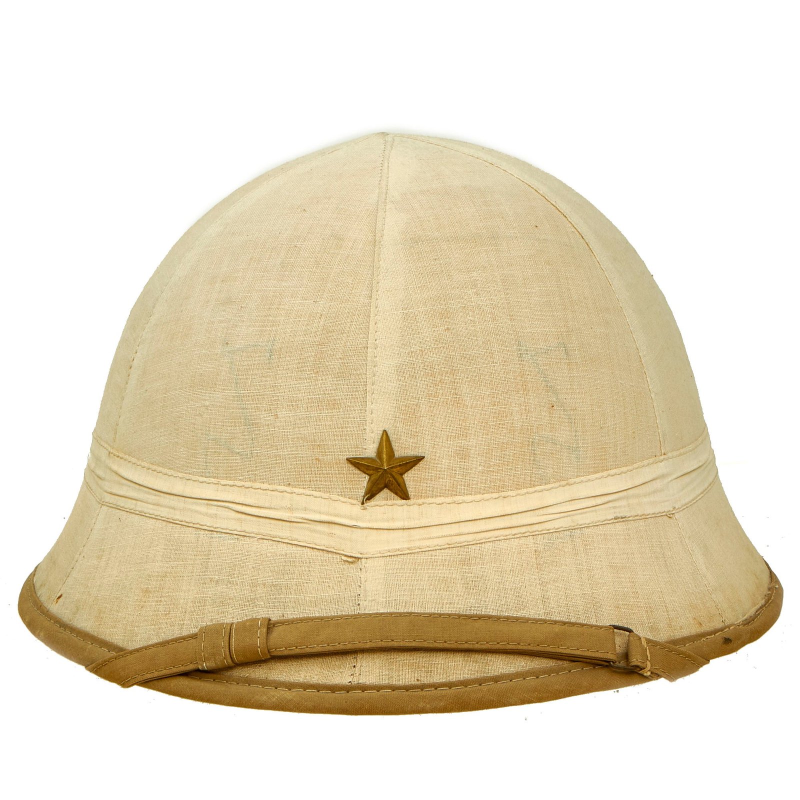 Buy Original Imperial Japanese WWII Army Officer White Type 98 Sun Pith Helmet With Chinstrap | Original Firearms Antique For Sale