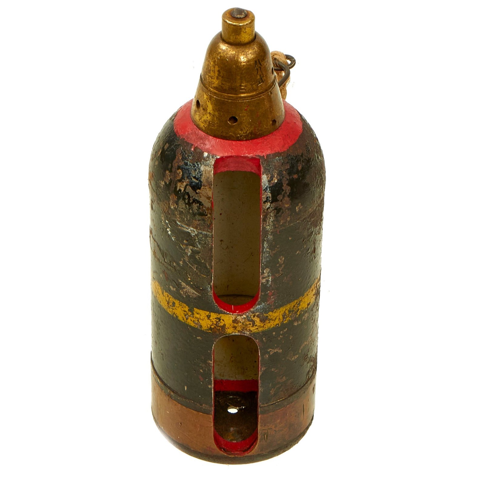 Buy Original Japanese WWII Type 89 Knee Mortar 50mm Grenade Discharger Inert Round Cutaway - Dated 1941 | Original Firearms Antique For Sale
