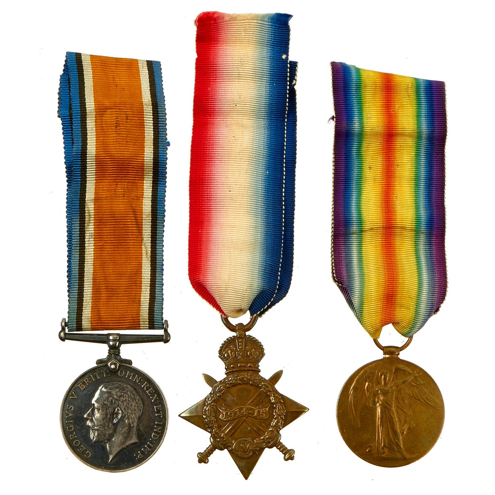 Buy Original British WWI Royal British Army Named South Lancashire Regiment Medal Grouping - (3) Medals For Corporal F. Crook | Original Firearms Antique For Sale