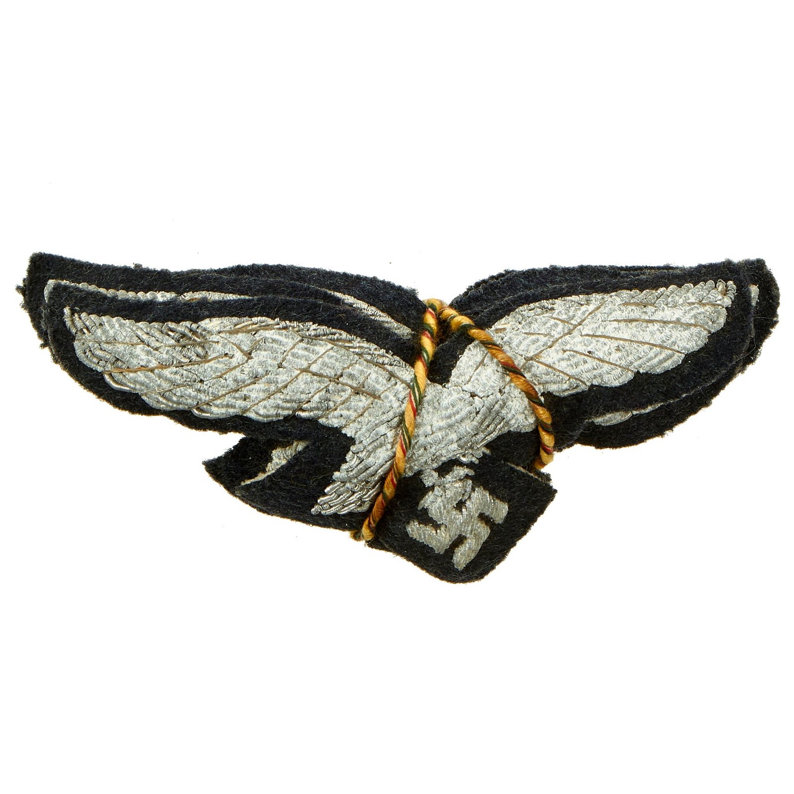 Buy Original German WWII Set of Four Luftwaffe Unissued Officer's Bullion Embroidered Breast Eagles with Twine Tie | Original Firearms Antique For Sale