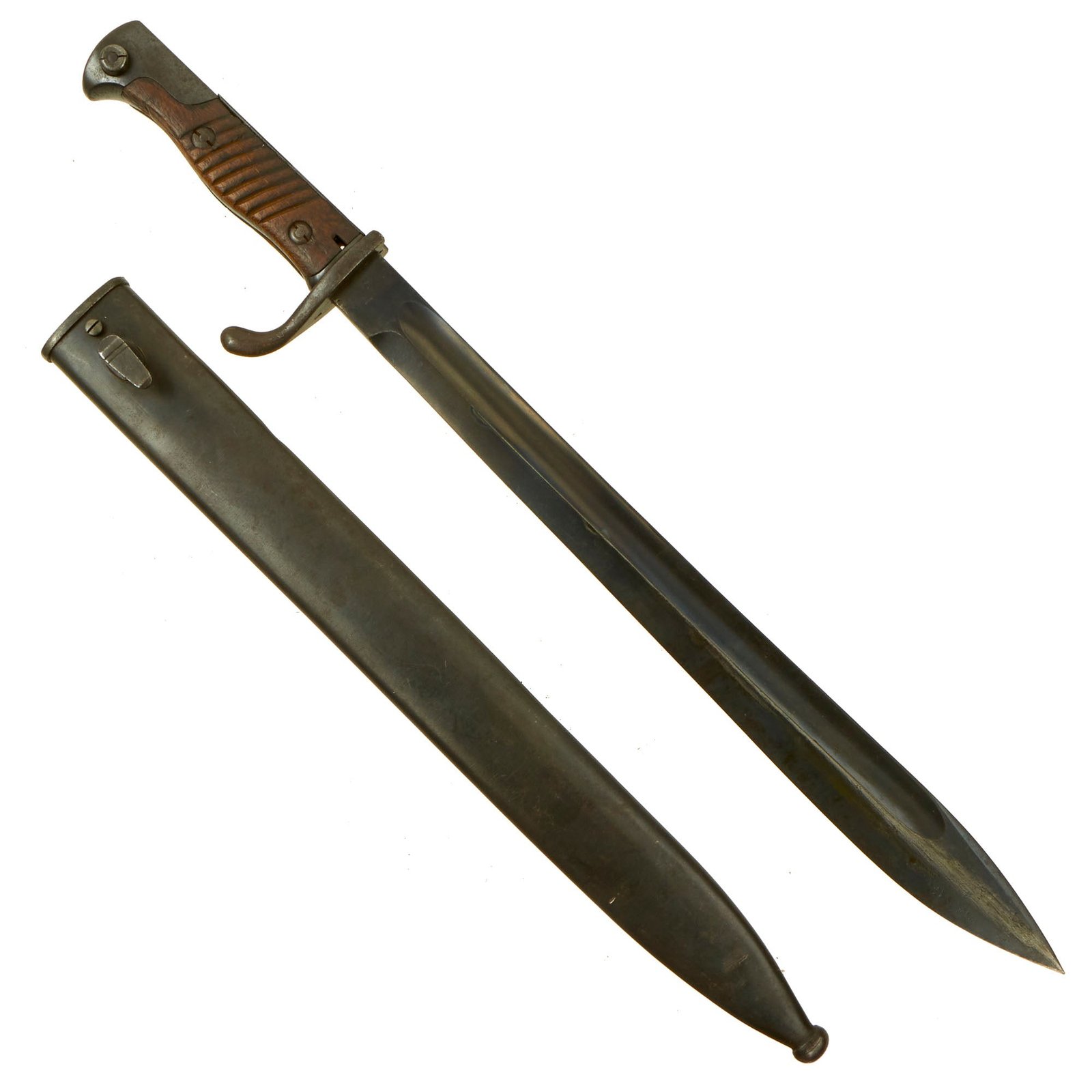 Buy Original German WWI M1898/05 n/A Butcher Bayonet by Fichtel & Sachs with Bavarian Proof Mark & Scabbard | Original Firearms Antique For Sale