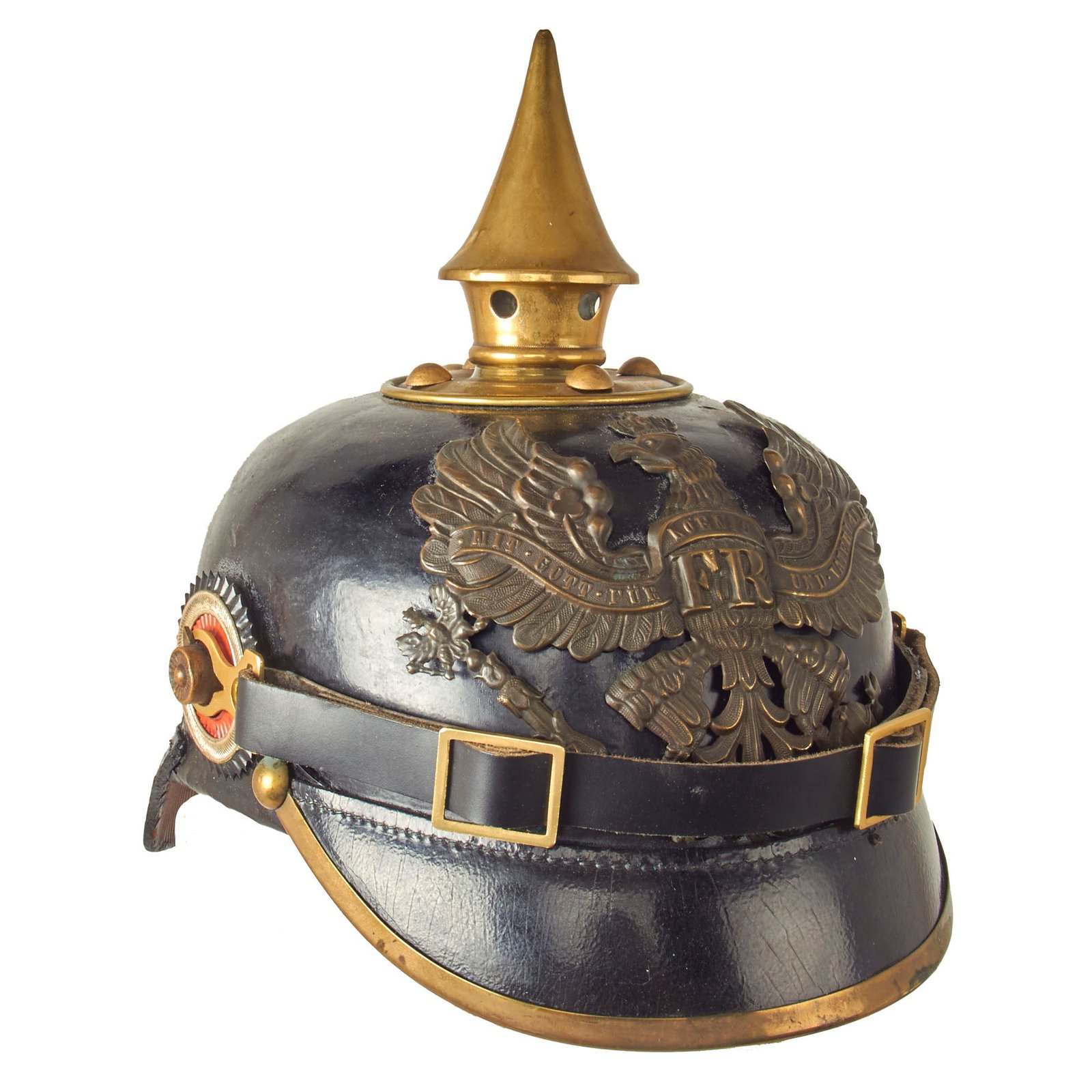 Buy Original Imperial German WWI Prussian M1895 Line Infantry Pickelhaube Spiked Helmet - Complete | Original Firearms Antique For Sale
