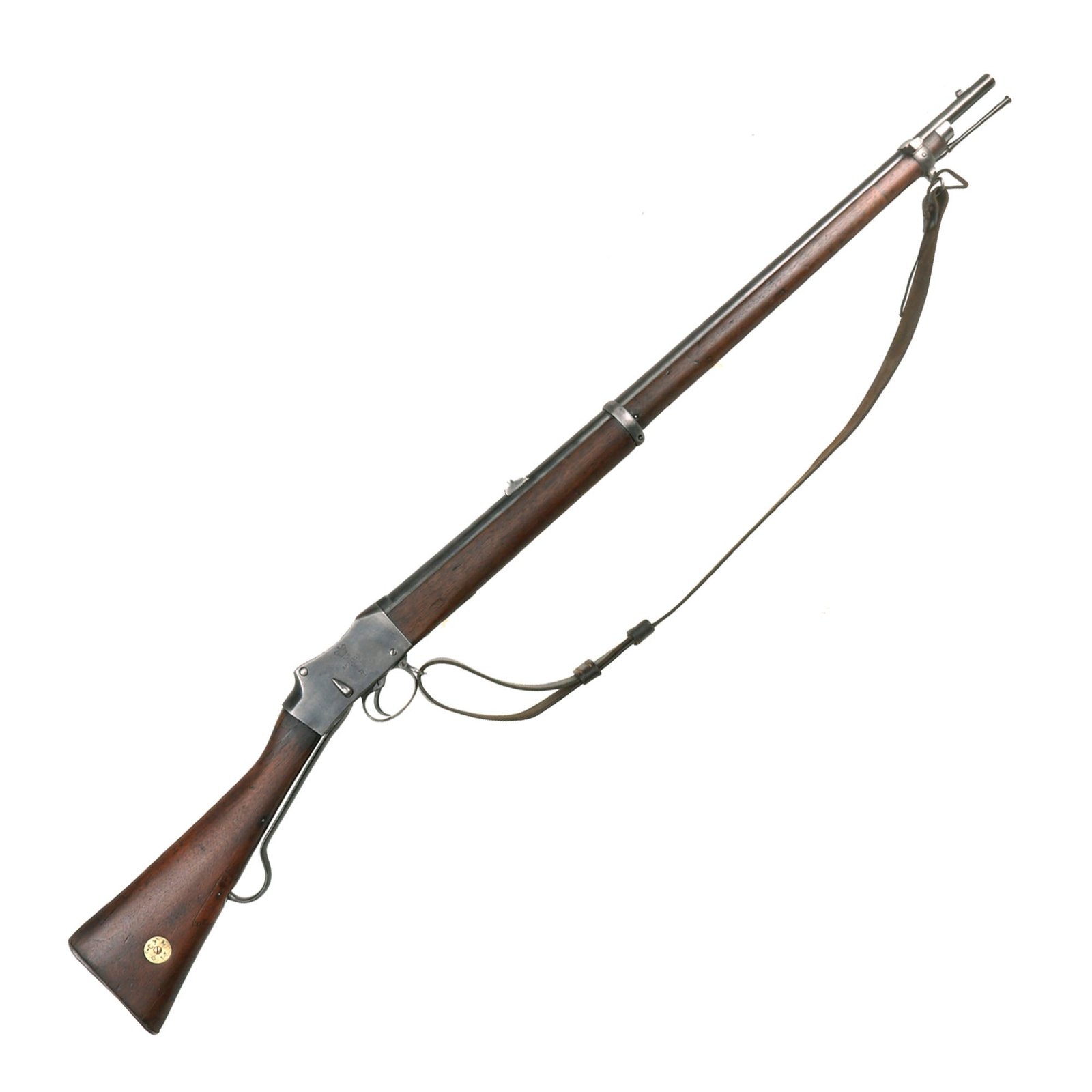Buy Original British P-1885 Martini-Henry MkIV Long Lever Rifle by RSAF Enfield Converted to 42 Bore Smoothbore with Sling - Dated 1886 | Original Firearms Antique For Sale