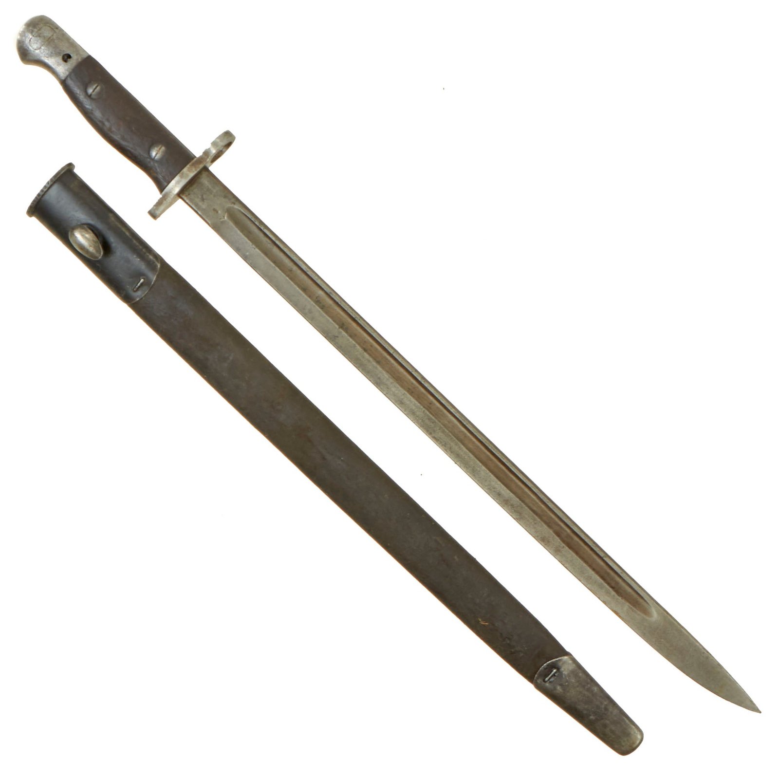 Buy Original British WWI / WWII P-1907 Enfield Bayonet by WILKINSON with No. I Mk. II Scabbard - dated 1943 | Original Firearms Antique For Sale