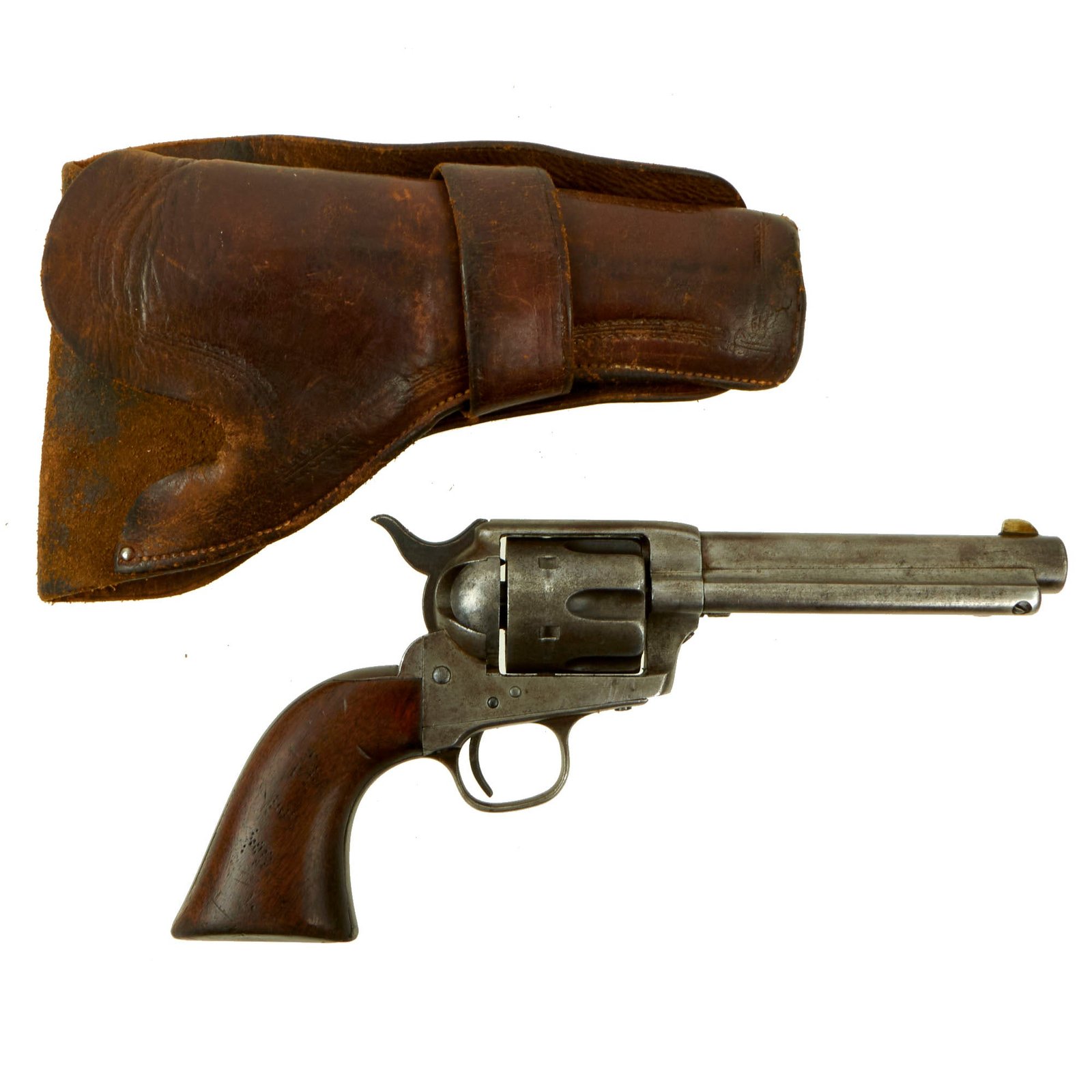 Buy Original U.S. Colt .45cal Single Action Army Revolver with 5" Barrel made in 1881 with Period Holster - Serial 67458 | Original Firearms Antique For Sale