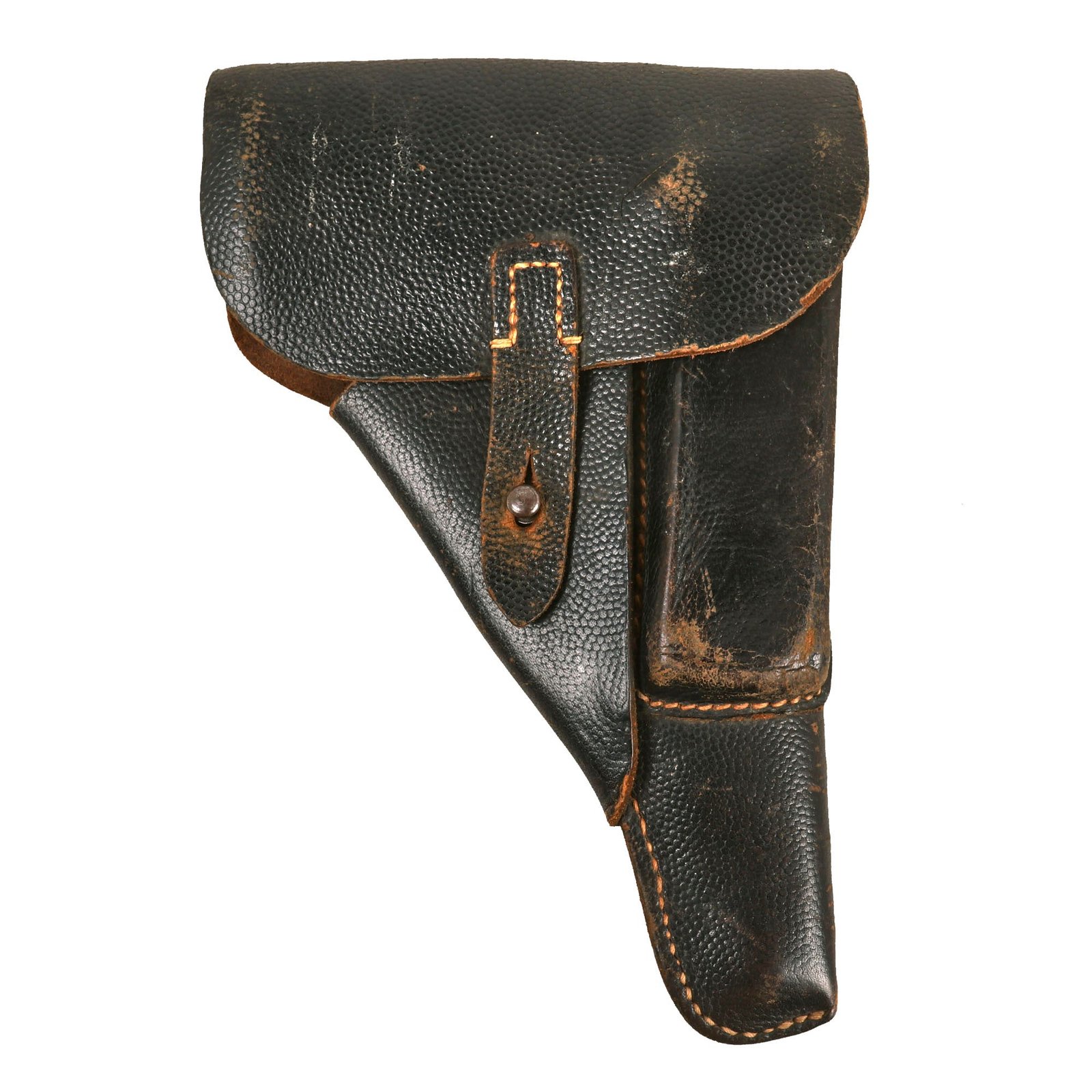 Buy Original German WWII Walther P38 Black Pebble Grain Softshell Holster by Moll, Lederwarenfabrik - Dated 1944 | Original Firearms Antique For Sale