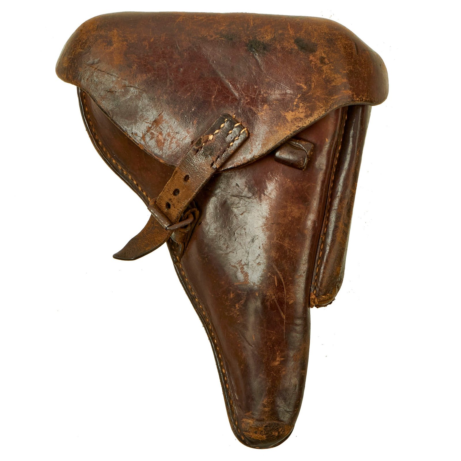 Buy Original German WWI P08 Luger Brown Leather Holster by Sattlervereinigung of Strassburg - dated 1916 | Original Firearms Antique For Sale