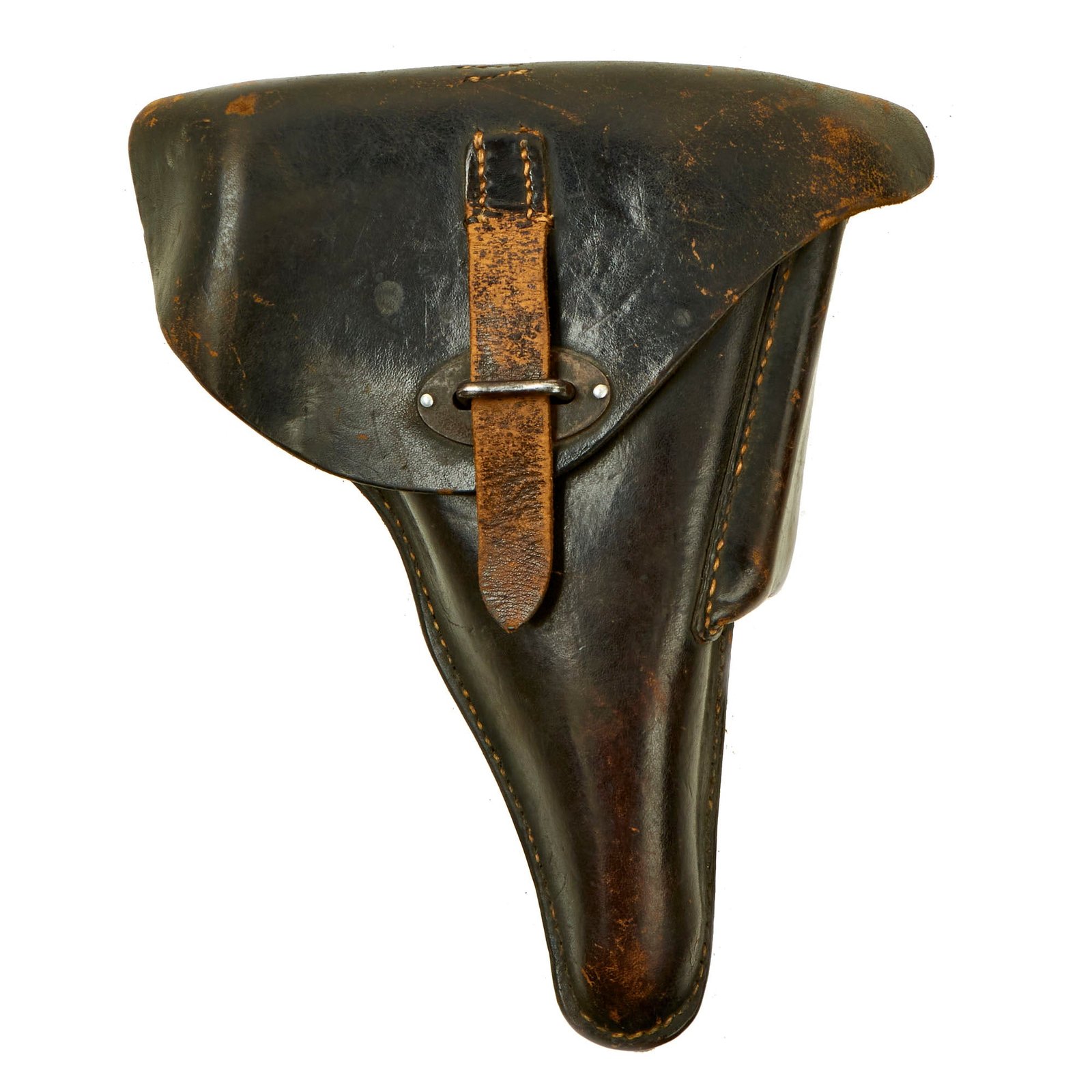 Buy Original German WWII 1943 dated Walther P38 Black Hardshell Holster by Moll Lederwarenfabrik | Original Firearms Antique For Sale