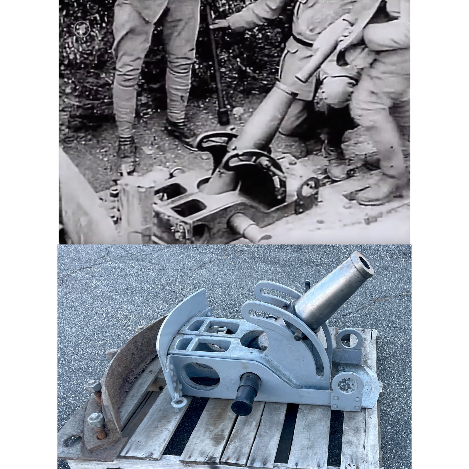 Buy Original French WWI Mortier de 58 mm Type 2 Little Toad Trench Mortar - Inert | Original Firearms Antique For Sale