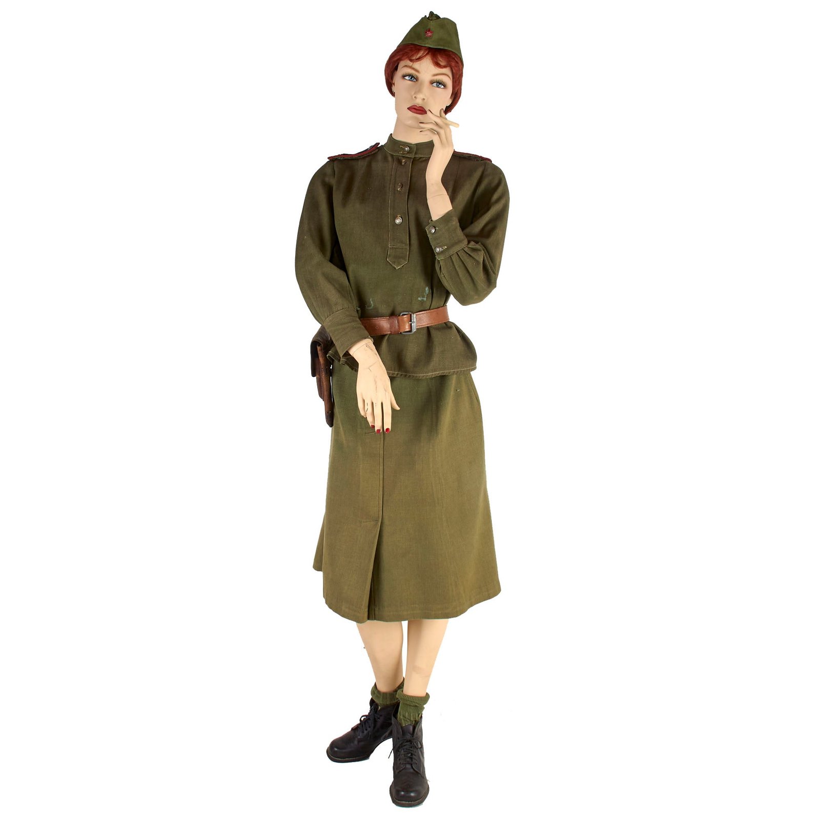 Buy Original Soviet Union WWII Female Tank Corps Gymnastiorka Style Service Uniform Set on Mannequin -  Formerly A.A.F. Tank Museum Collection | Original Firearms Antique For Sale