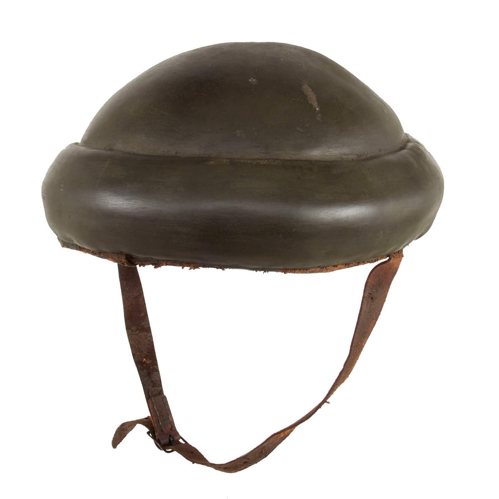 Buy Original Imperial German WWI Panzer Tanker Lederschutzhelm Leather Crash Helmet - Formerly Part of the A.A.F. Tank Museum | Original Firearms Antique For Sale