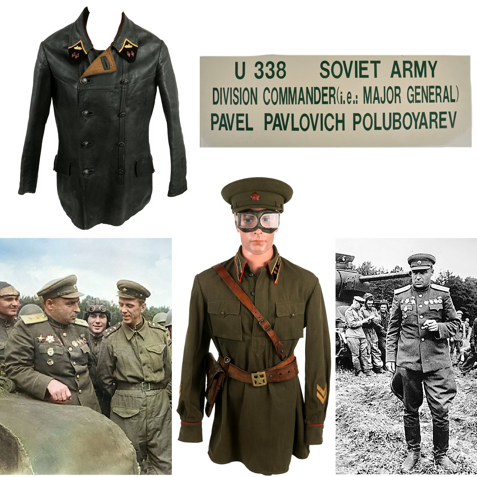 Buy Original Soviet WWII Red Army General Poluboyarov Pavel Pavlovich, Commander of the 4th Guards Tank Corps Uniform - Formerly Part of the A.A.F. Tank Museum | Original Firearms Antique For Sale
