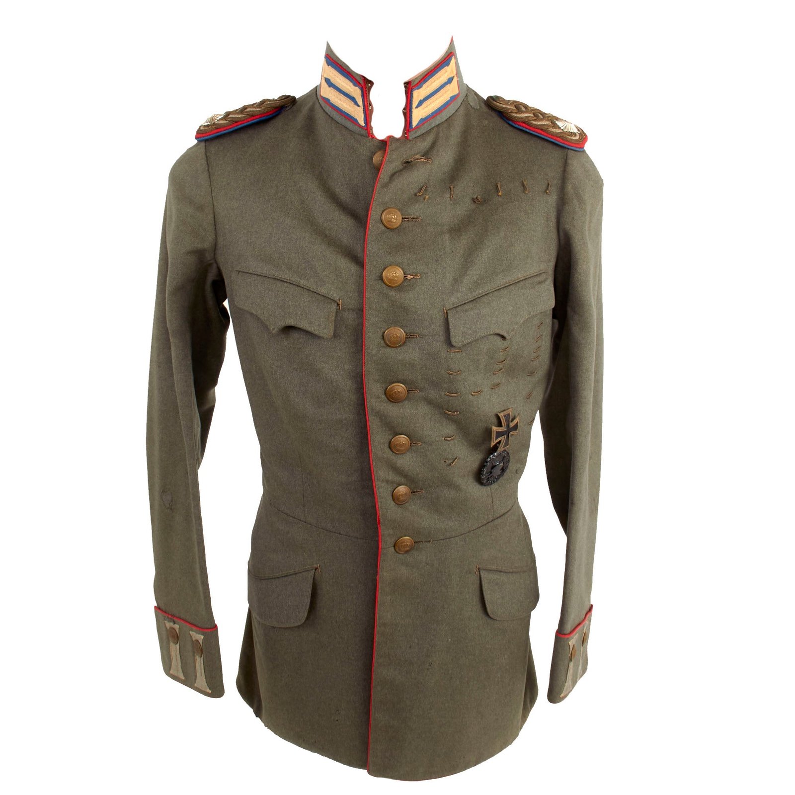 Buy Original Imperial German WWI M-1915 Generalleutnant Waffenrock Feldgrau Tunic for Prince Karl Anton of Hohenzollern - 1st Dragoon Guards | Original Firearms Antique For Sale