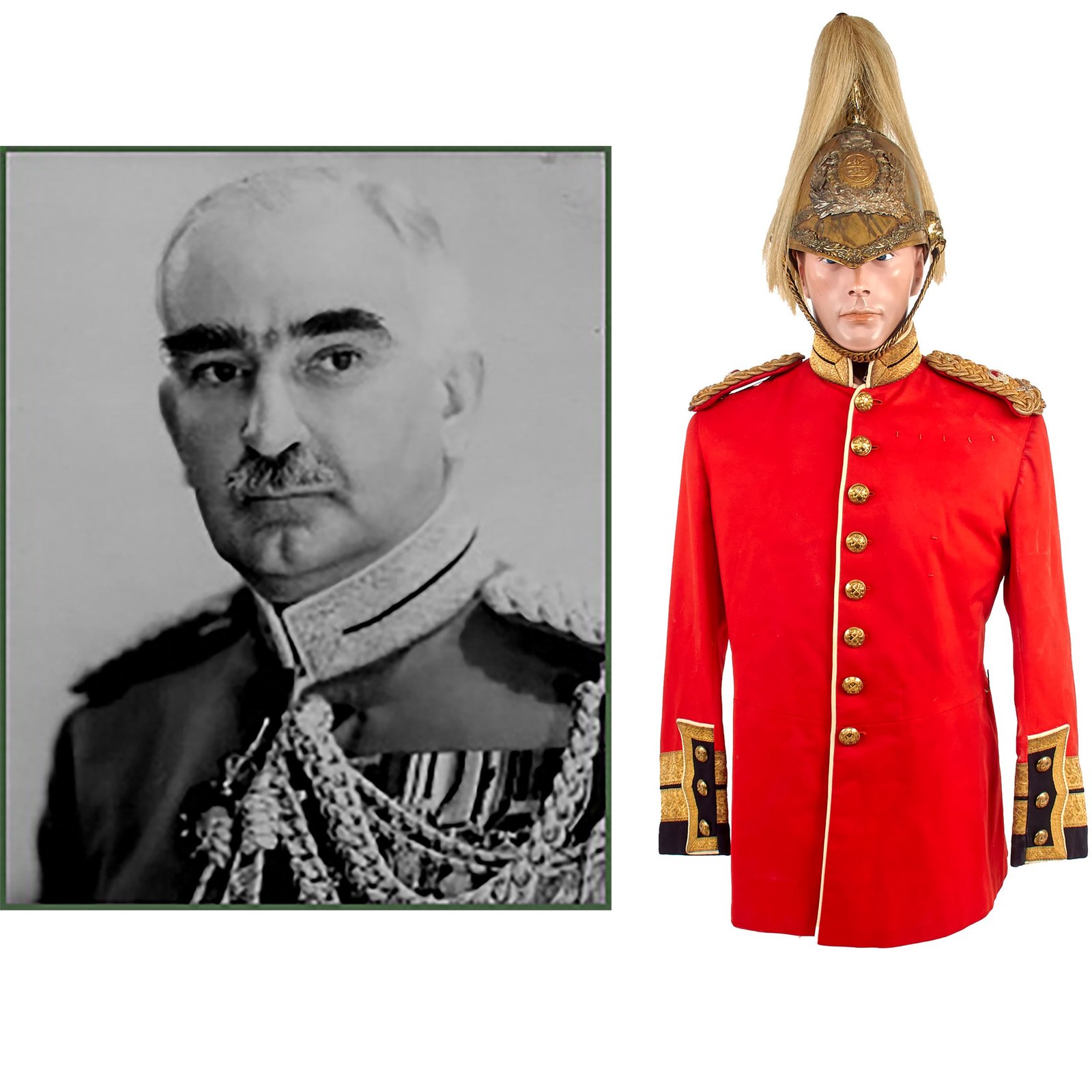 Buy Original British Victorian WWI Lieutenant General Sir Bertrand Moberly, HQ Staff British Army in India with Pattern 1871 Brass Helmet with Tunic - Formerly A.A.F. Tank Museum Collection | Original Firearms Antique For Sale