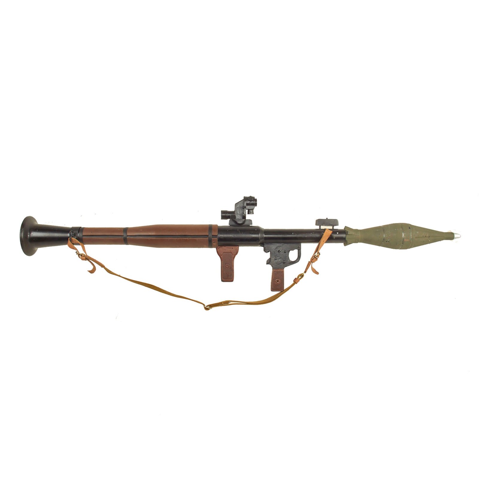 Buy Original U.S. Vietnam Era Rubber Training Aid Russian RPG-7B Rocket Propelled Grenade Launcher From Training Sustainment Command Ft Knox - Inert | Original Firearms Antique For Sale