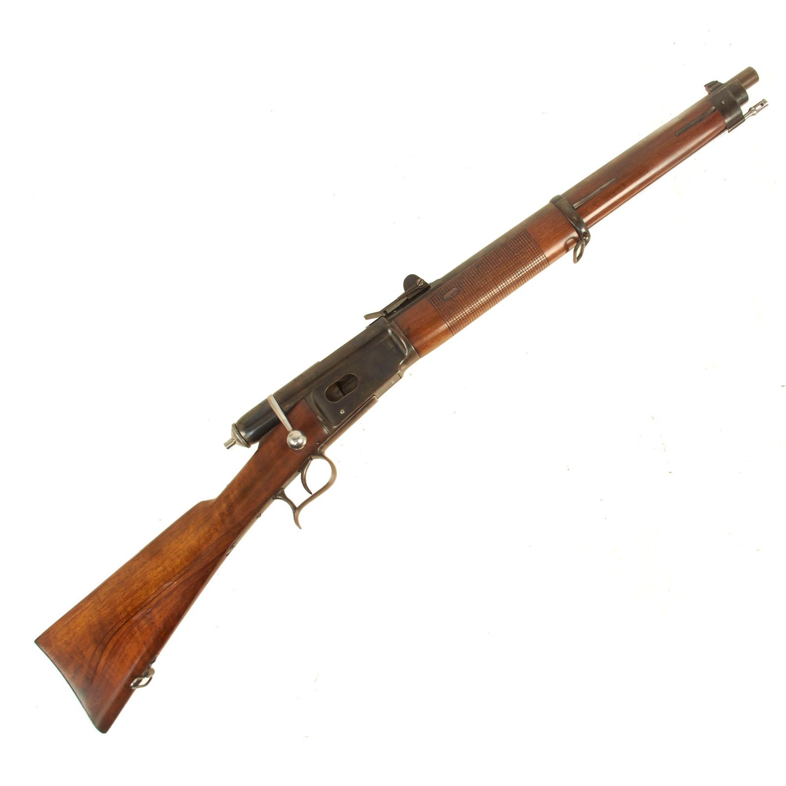 Buy Original Rare Swiss Vetterli Kavallerie-Repetierkarabiner M1871 Cavalry Carbine by W.v. STEIGER - Centerfire Converted - Serial No 25485 | Original Firearms Antique For Sale