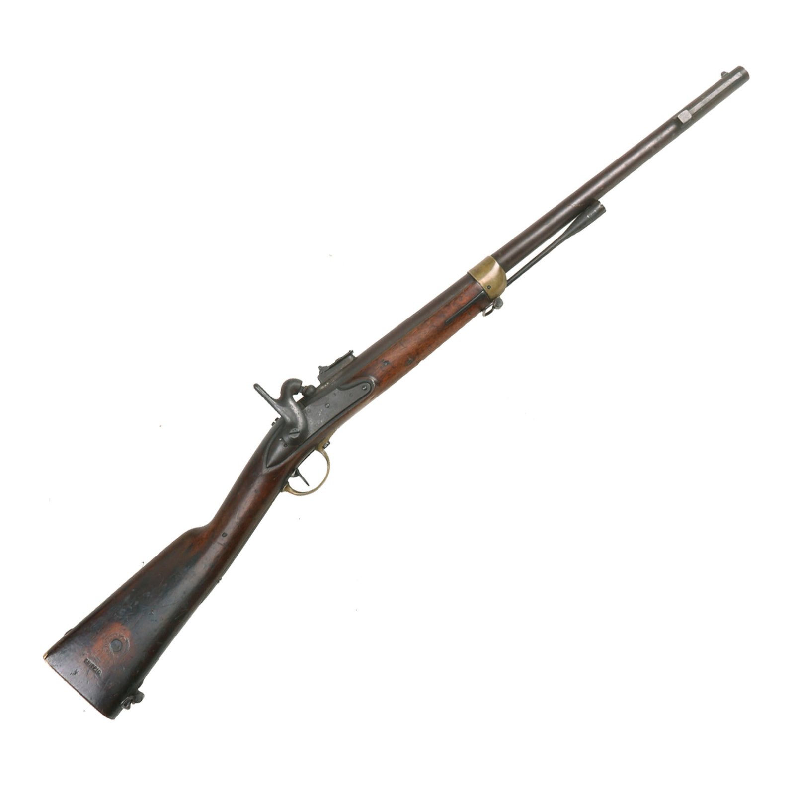 Buy Original French Modèle 1829T bis Percussion Converted Rifled Artillery Musketoon by Mutzig Arsenal - dated 1829 and 1866 | Original Firearms Antique For Sale