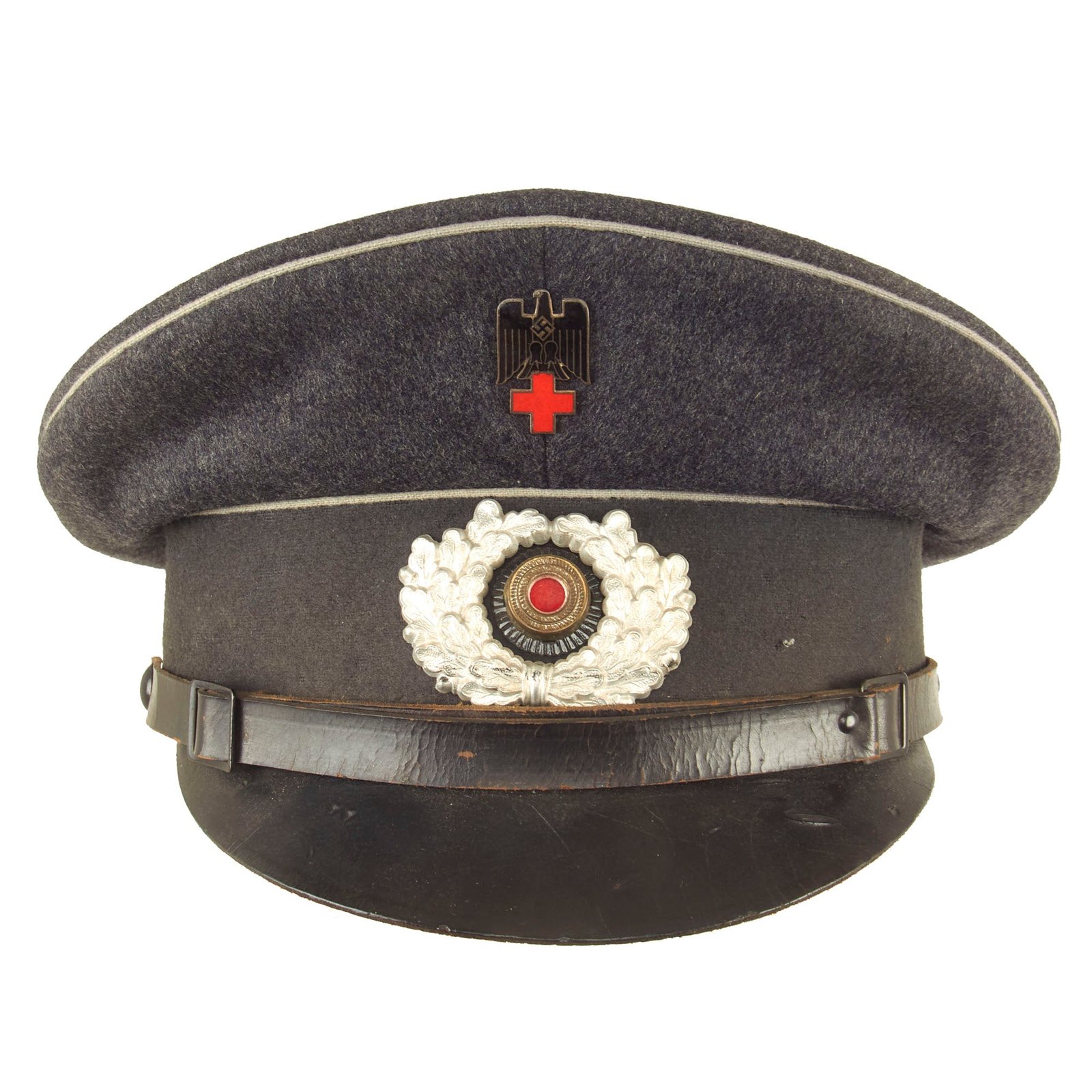 Buy Original German WWII Red Cross DRK EM/NCO Schirmmütze Visor Cap - Deutsches Rotes Kreuz | Original Firearms Antique For Sale