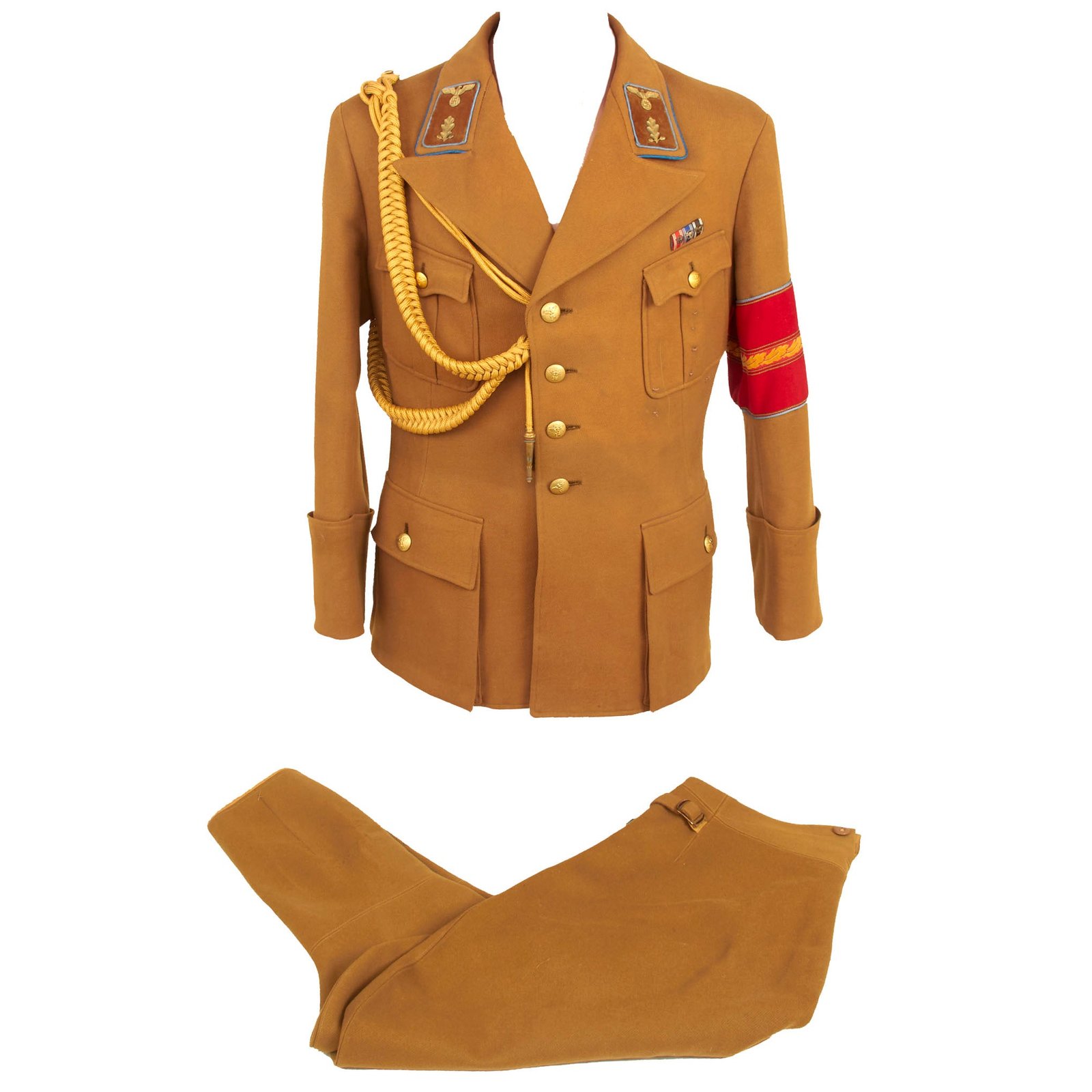Buy Original German WWII NSDAP Local Group Leader Uniform Tunic With Breeches & Dress Aiguillette - Ortsgruppenleiter | Original Firearms Antique For Sale
