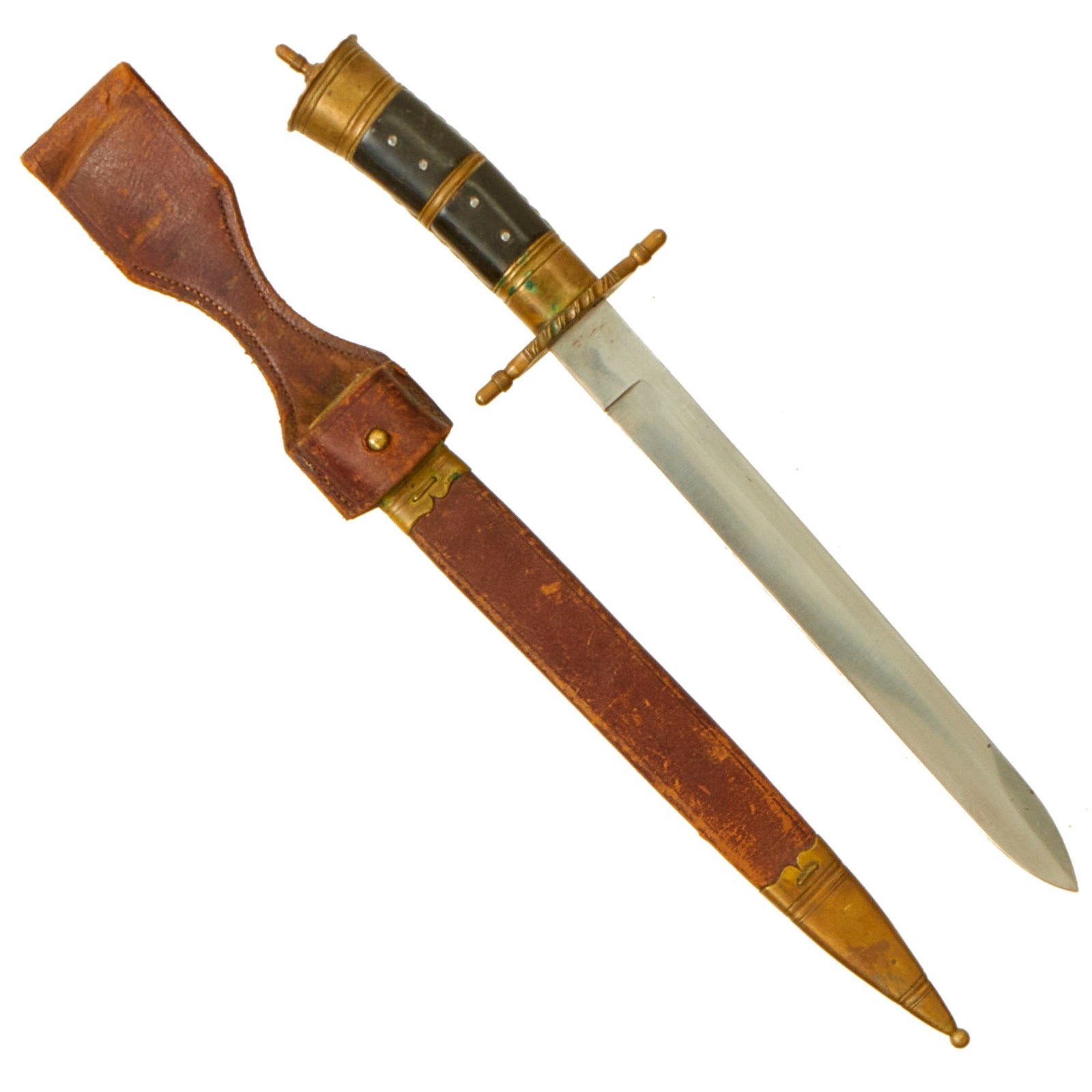 Buy Original German Inter War Period Horn Handled Hunting Knife with Scabbard | Original Firearms Antique For Sale