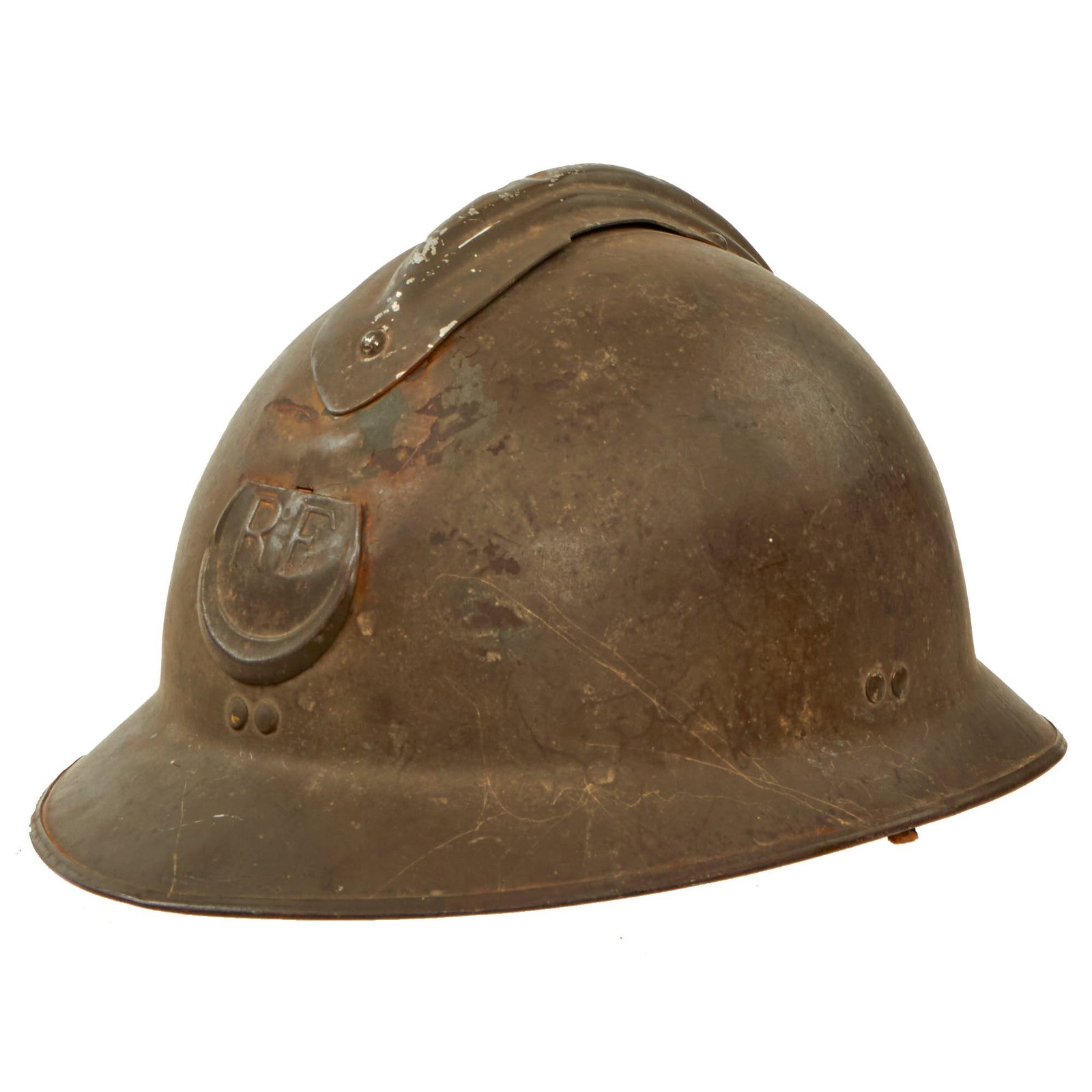 Buy Original French WWII North African Zouave M26 Adrian Helmet in Scarce Large Size - Full Liner | Original Firearms Antique For Sale