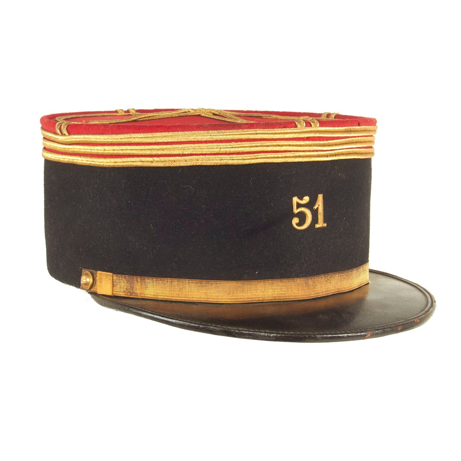 Buy Original French WWI Era Model 1886 Officers 51st Infantry Regiment Kepi | Original Firearms Antique For Sale