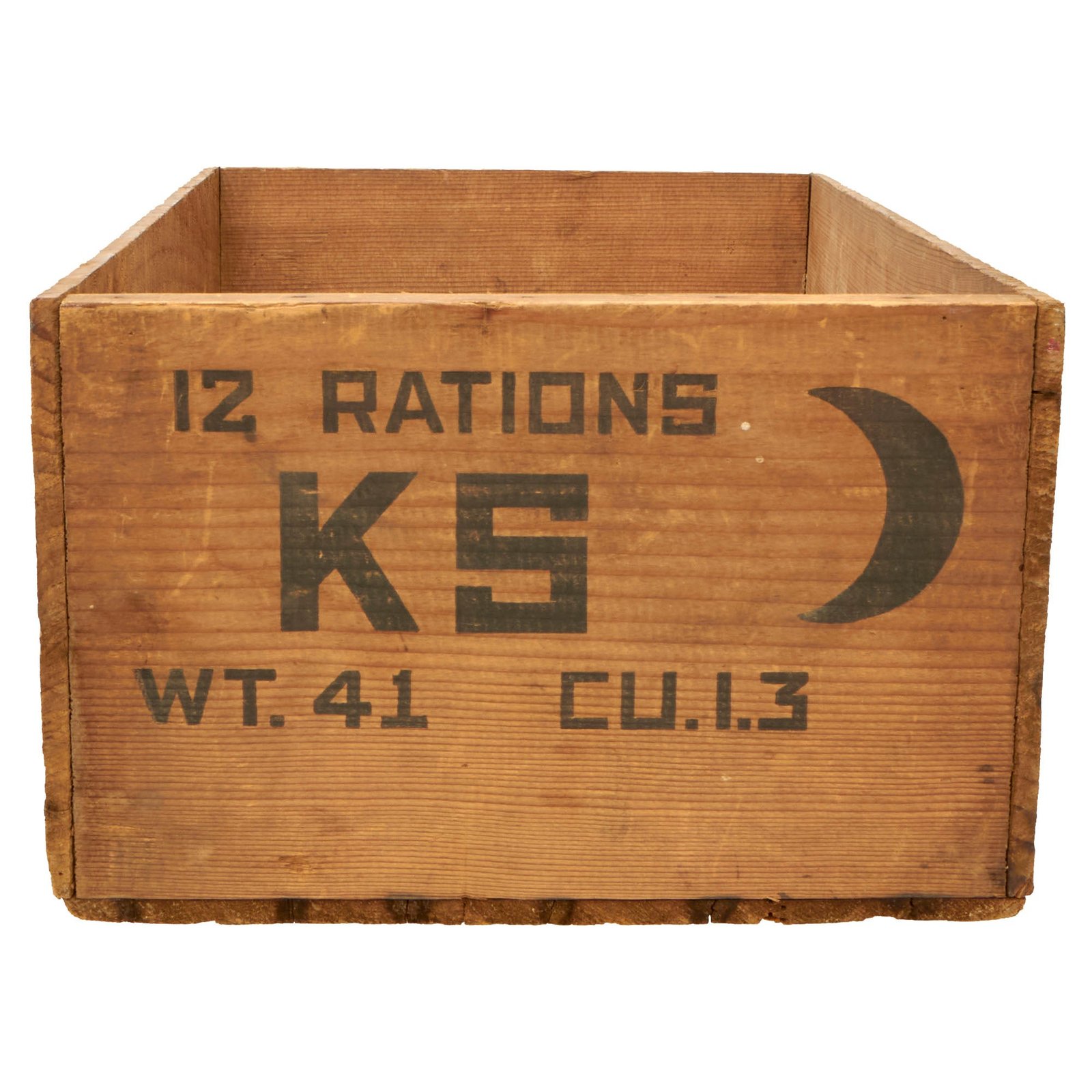 Buy Original U.S. WWII K-Ration Crate by the Cracker Jack Company Dated July 1944 | Original Firearms Antique For Sale