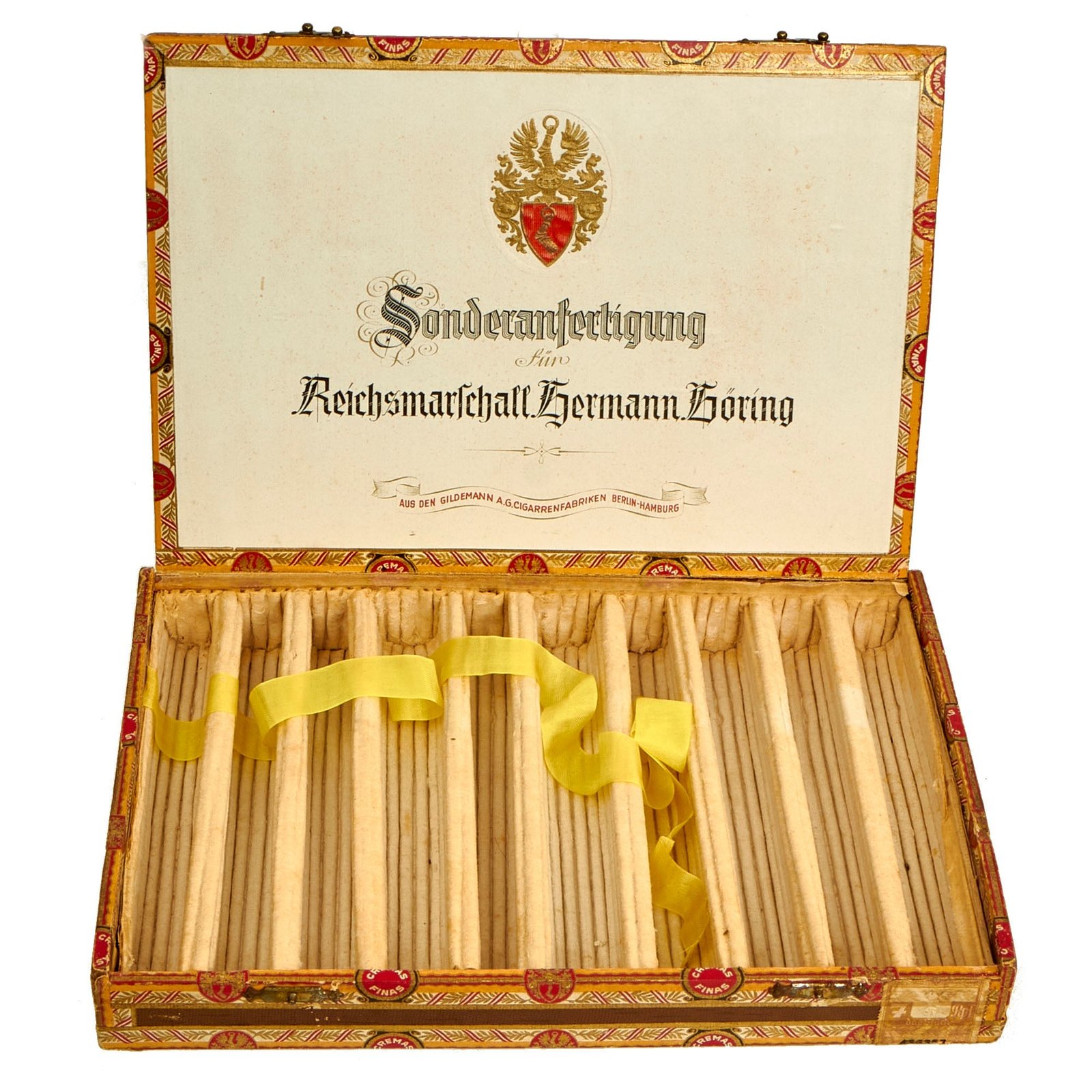 Buy Original Rare German WWII Empty Box for the Personal Cigars of Reichsmarschall Hermann Göring by Gildemann A.G. | Original Firearms Antique For Sale