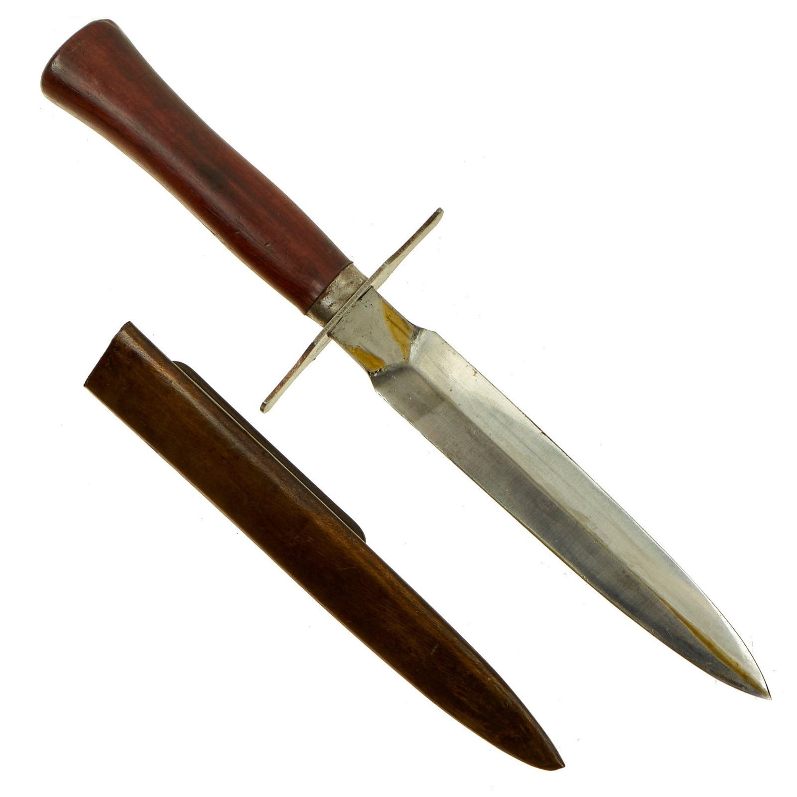 Buy Original French WWI M1916 Type 2 Fighting Knife by Astier-Prodon of Thiers with Scabbard - “Le Vengeur de 1870” | Original Firearms Antique For Sale