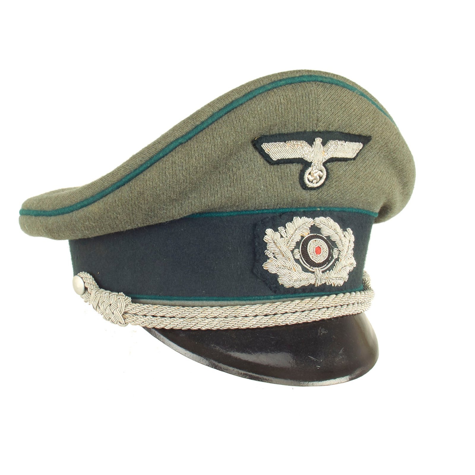 Buy Original German WWII Named Military Administration Officer Schirmmütze Visor Cap by EREL - Double Marked | Original Firearms Antique For Sale