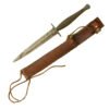 Buy Original U.S. WWII USMC Marine Raider Stiletto Dagger by Camillus with Theater Made Replacement Leather Scabbard | Original Firearms Antique For Sale