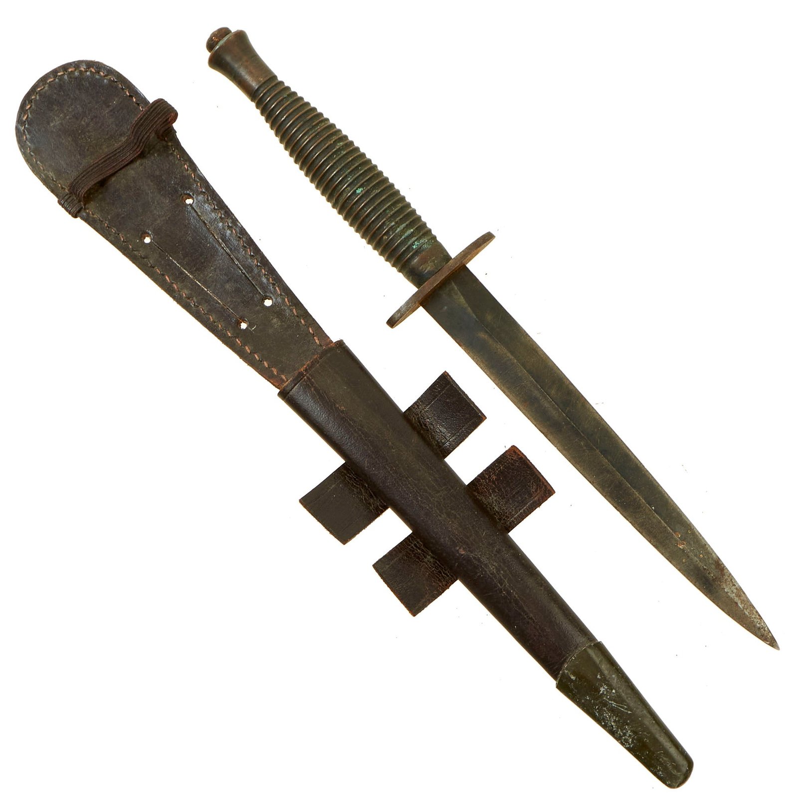 Buy Original British WWII Early Third Pattern Fairbairn-Sykes Fighting Knife with FR271 Scabbard - Broad Arrow Marked | Original Firearms Antique For Sale