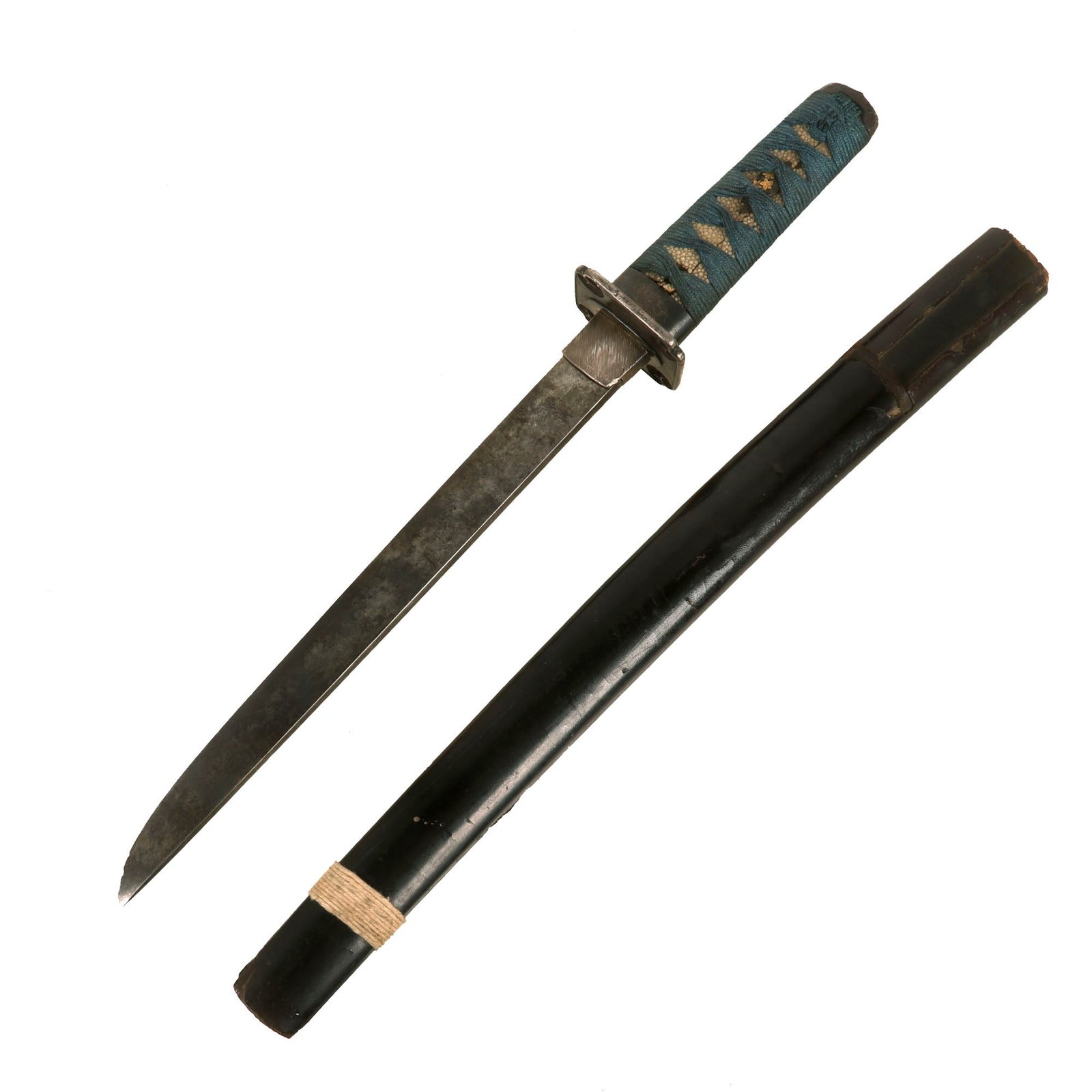 Buy Original Japanese Edo Period Handmade Tanto Short Sword by KANETSUNE with Lacquered Scabbard | Original Firearms Antique For Sale