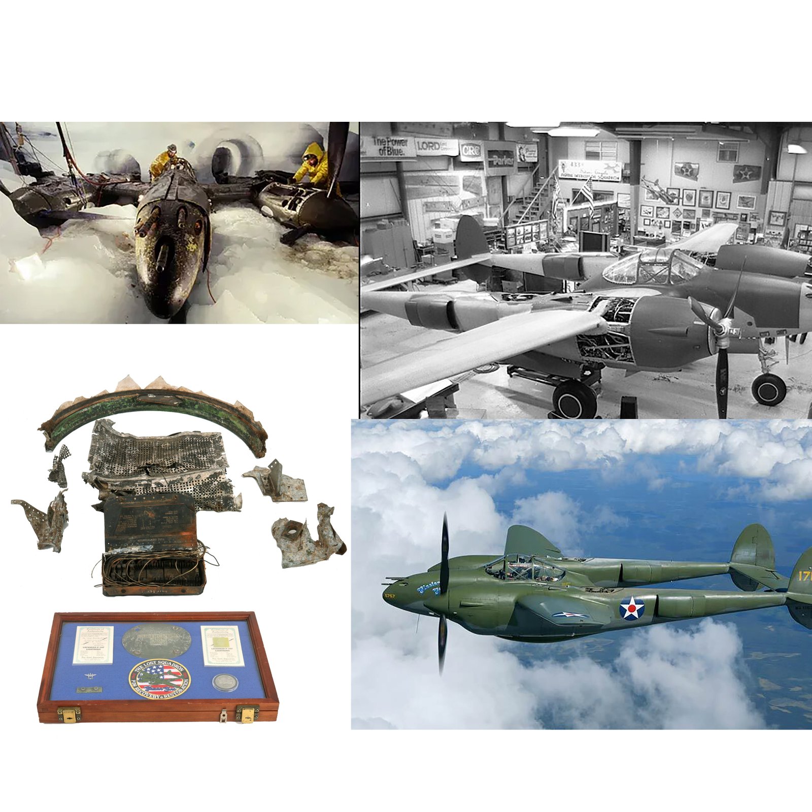 Buy Original U.S. WWII Lockheed P-38F Lightning “Glacier Girl” Aircraft Pieces From Recovery and Restoration Efforts in the 1990’s | Original Firearms Antique For Sale