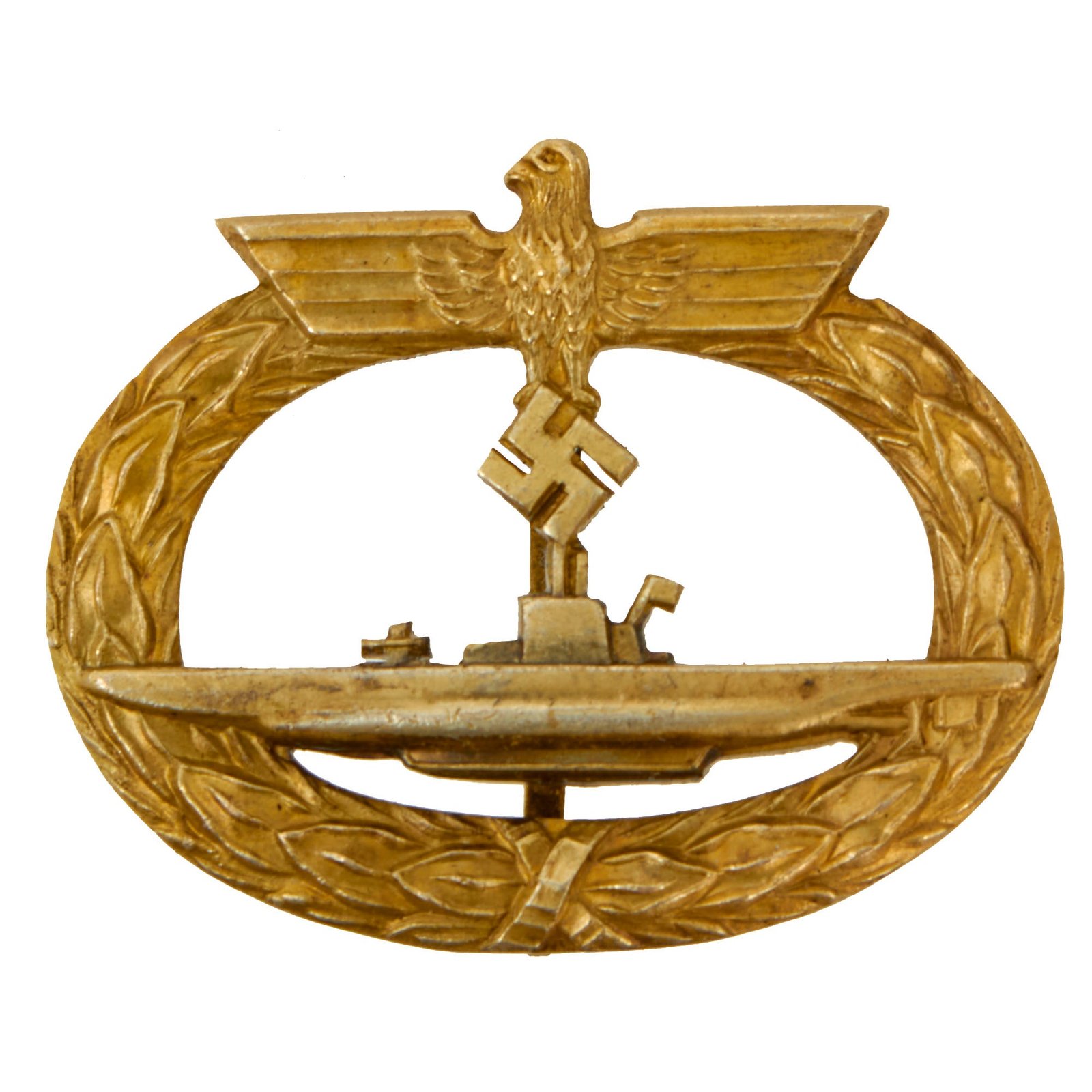 Buy Original German WWII Early Bronze Kriegsmarine U-Boat War Badge by Schwerin & Sohn - U-Boot-Kriegsabzeichen | Original Firearms Antique For Sale