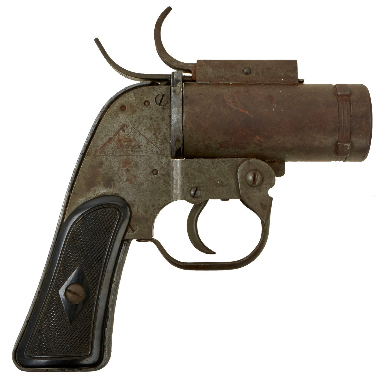Buy Original U.S. WWII M8 Pyrotechnic 37mm Flare Signal Pistol by McInerney Spring & Wire Co. | Original Firearms Antique For Sale