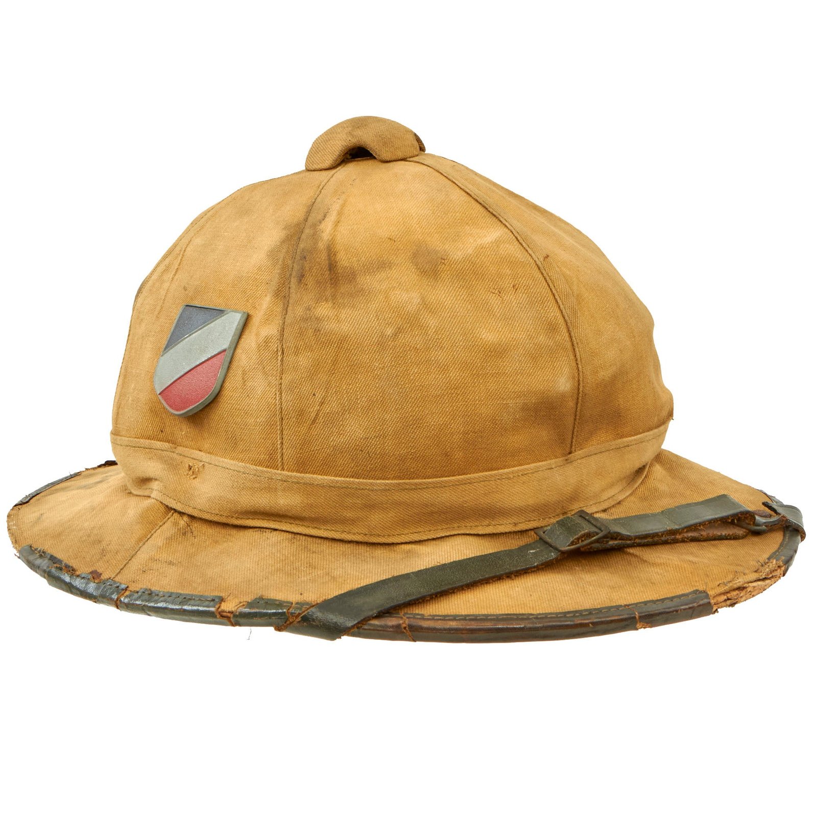 Buy Original German WWII Service Worn First Model DAK Afrikakorps Sun Helmet by Helmfavrik W.&F.B.,N. - dated 1941 | Original Firearms Antique For Sale