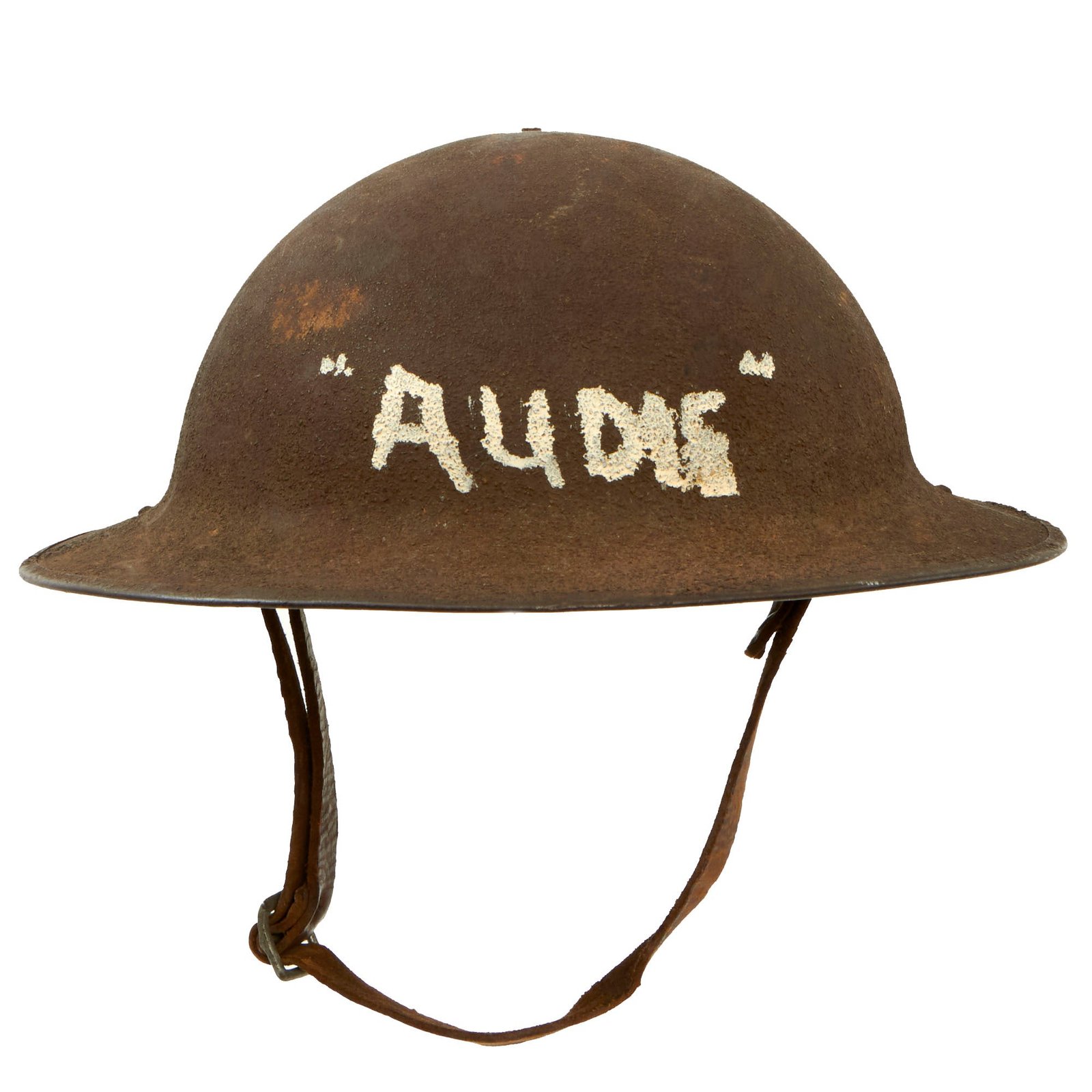 Buy Original U.S. WWI “D.A.V.” Disabled American Veterans Painted M1917 Doughboy Helmet - Complete | Original Firearms Antique For Sale