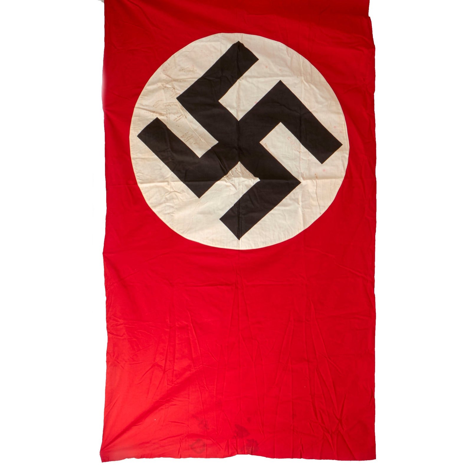 Buy Original German WWII 1301st G.S. Engineer Regt. USGI Captured & Signed NSDAP Double Sided Political Banner Flag - 54" × 109" | Original Firearms Antique For Sale