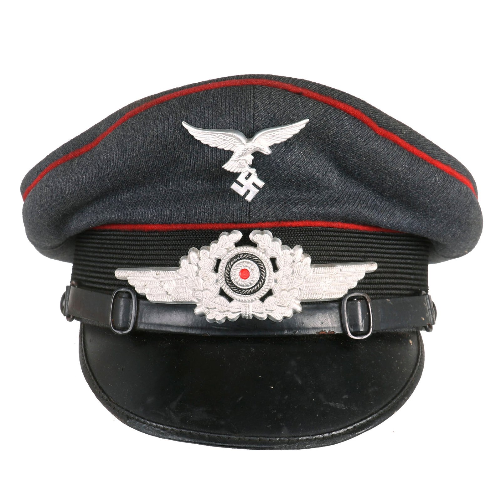 Buy Original German WWII Luftwaffe Flakkorps Unit Marked EM/NCO Visor Crush Cap by Felix Weissbach - dated 1939 | Original Firearms Antique For Sale