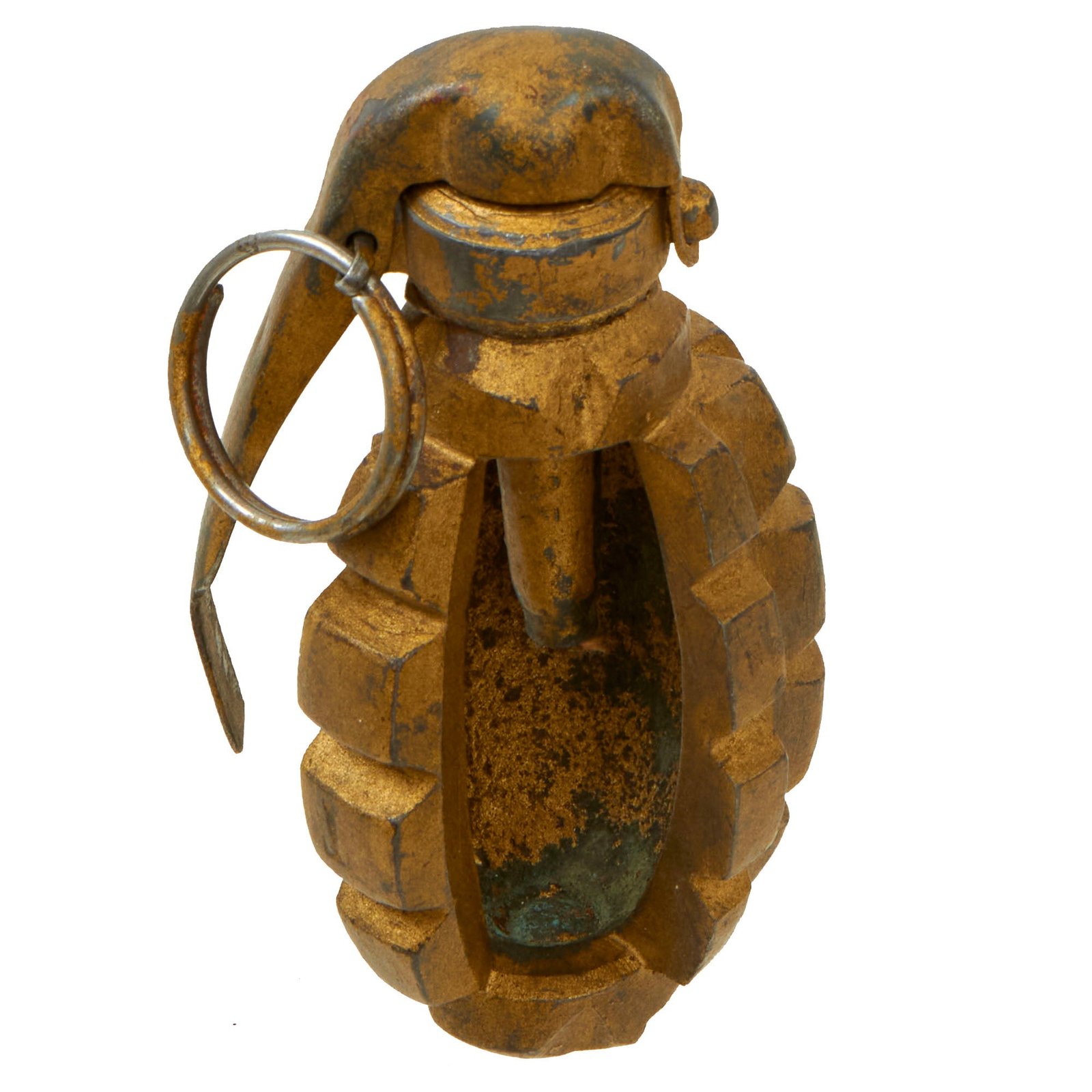 Buy Original French WWI Cutaway F1 Hand Grenade with Billant Modèle 1916 B Fuse - Inert | Original Firearms Antique For Sale