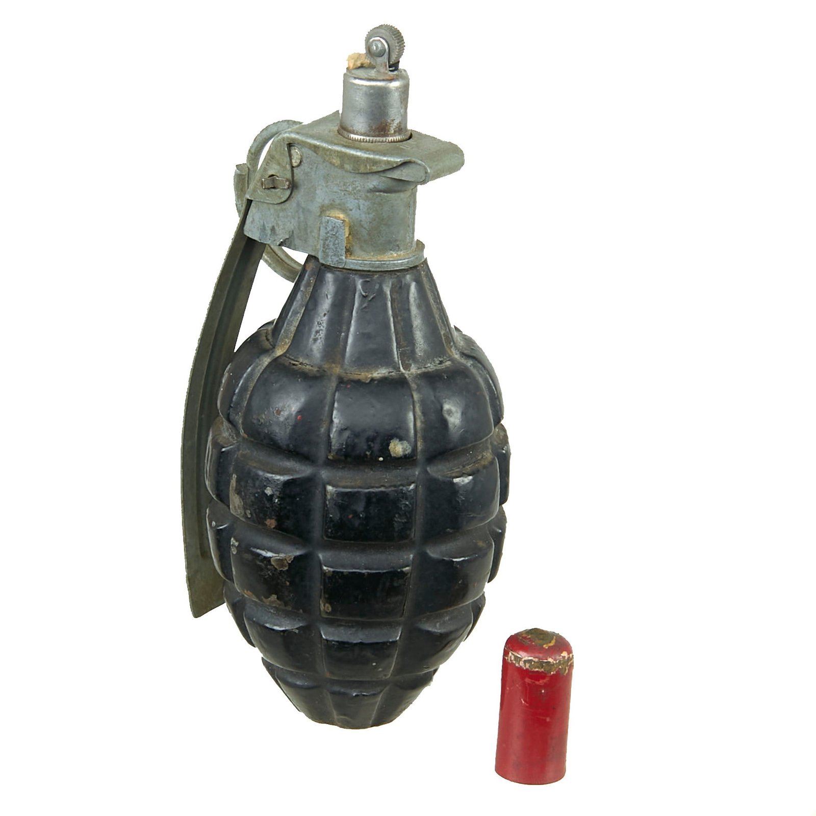 Buy Original U.S. WWII Trench Art Lighter made from MkII Pineapple Grenade | Original Firearms Antique For Sale
