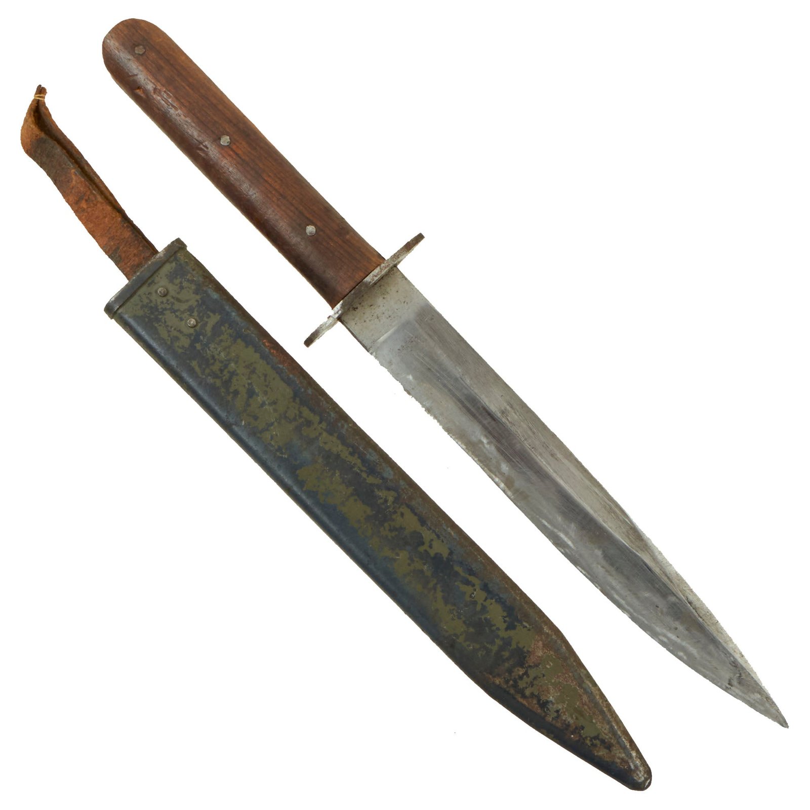 Buy Original WWI Austro-Hungarian Fighting Knife with Steel Scabbard by Joachim Winternitz | Original Firearms Antique For Sale