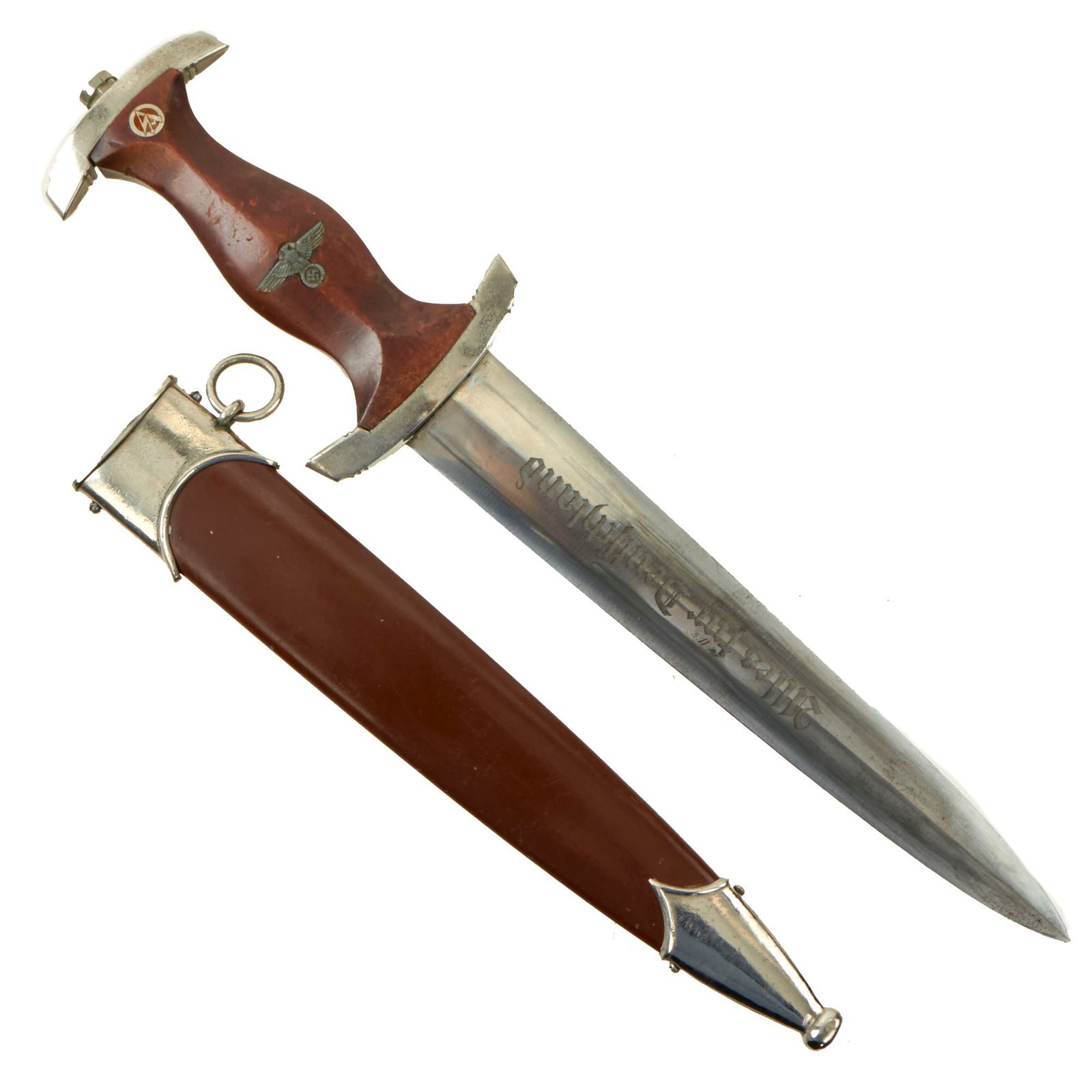 Buy Original German WWII SA Dagger by WKC Waffenfabrik GmbH with Excellent Blade & Scabbard - RZM M7/42 | Original Firearms Antique For Sale