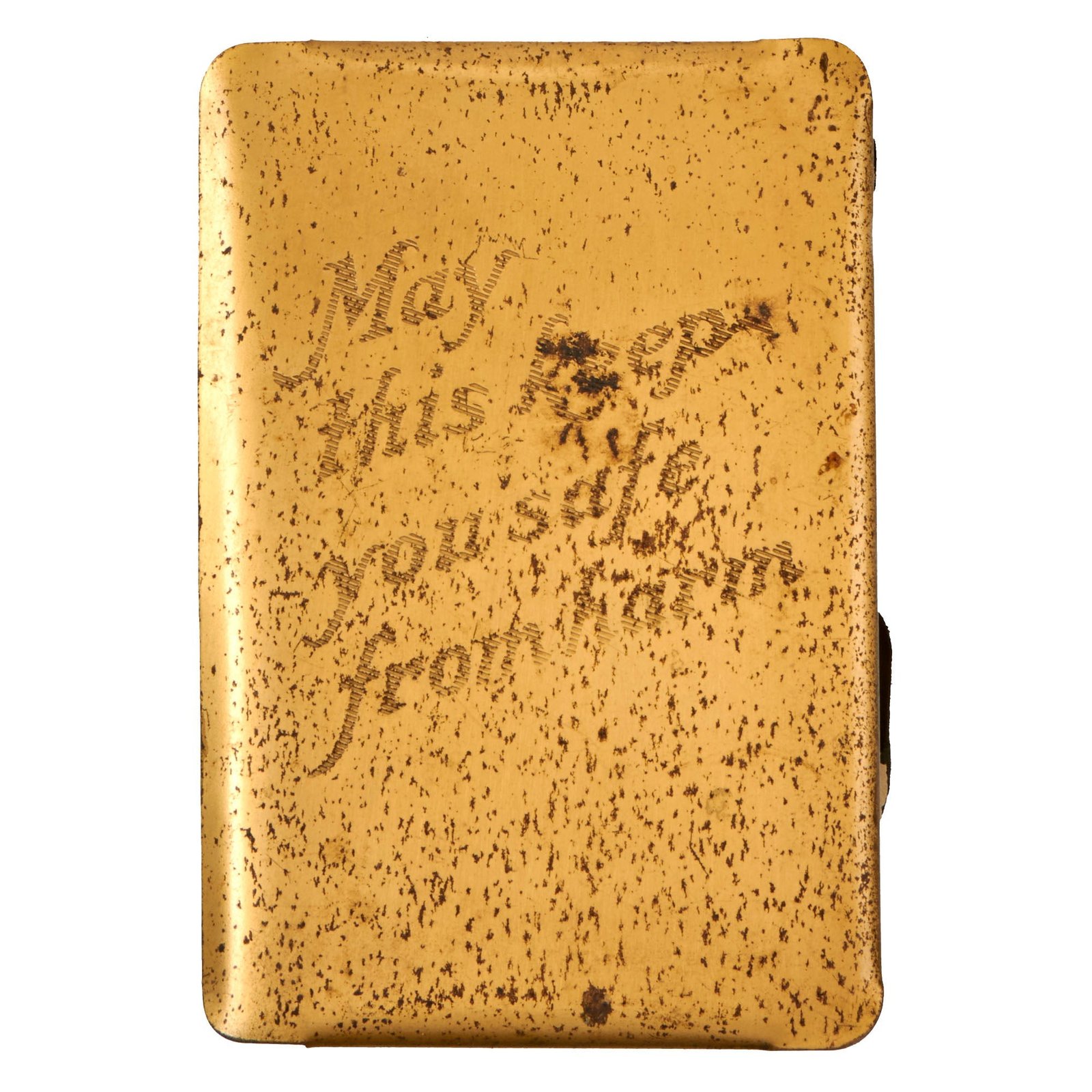 Buy Original U.S. WWII Era Named “May This Keep You From Harm” New Testament Heart-Shield Breast Pocket Bible - Given to “Davey” Nichols, From His Wife | Original Firearms Antique For Sale